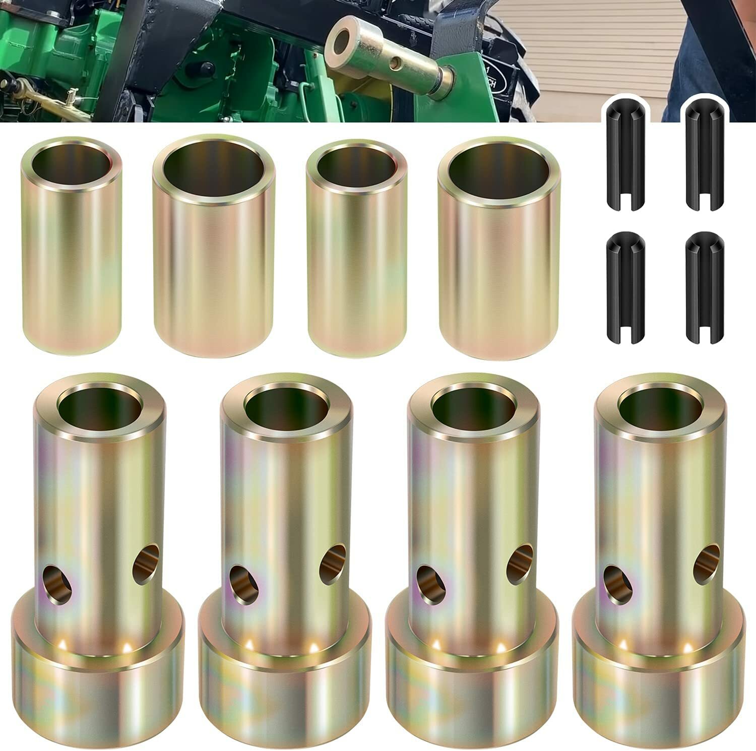 TK95029 Quick Hitch Adapter Bushing for Category 1 3-Point Hitch Tractor (2 Set)