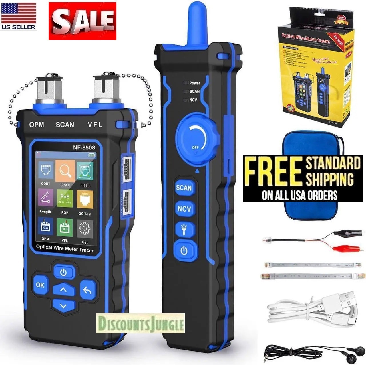 NOYAFA NF-8508 Optical Wire Meter Tracer, a 9-in-1 LAN Ethernet cable tester