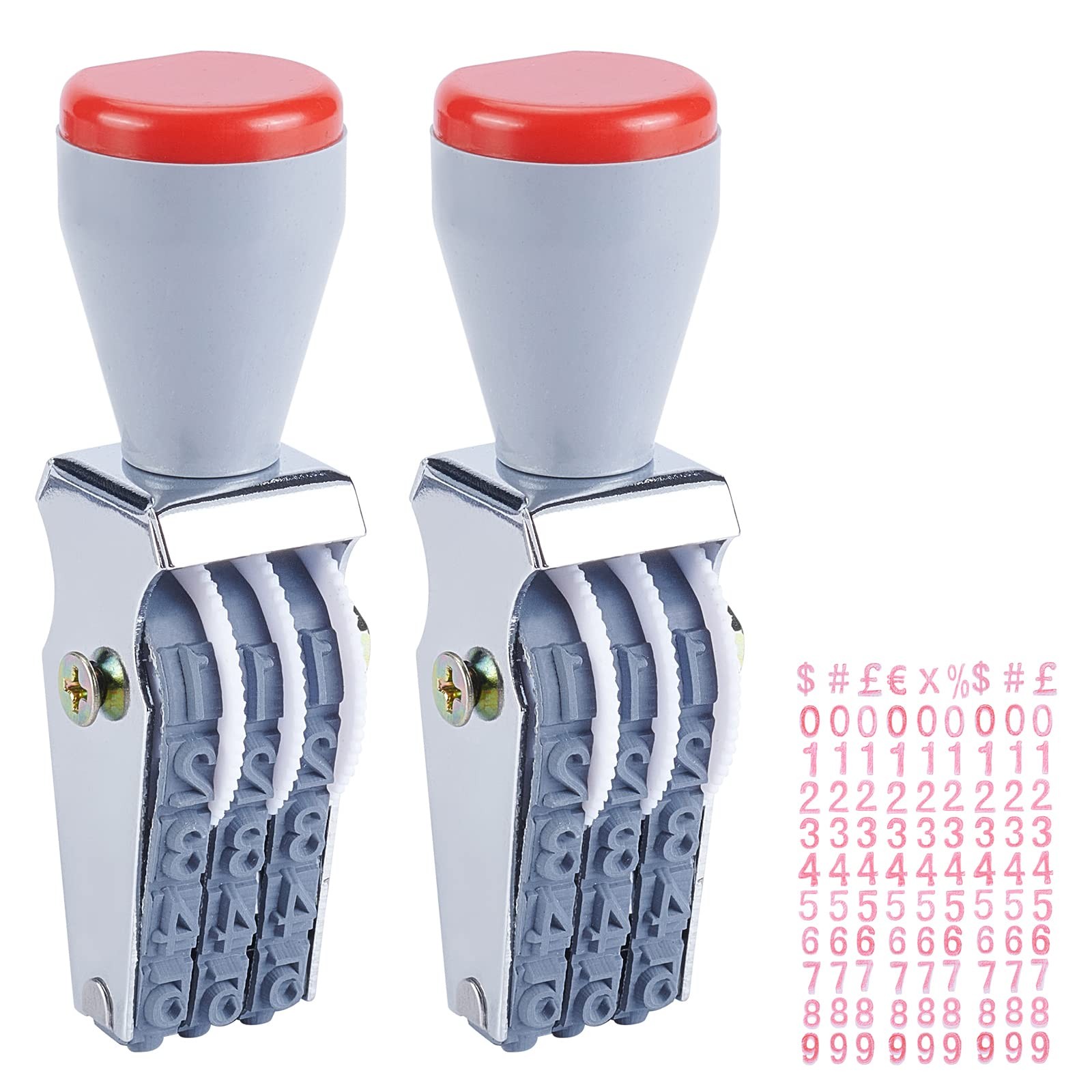 NBEADS 2 Pcs Rubber Number Roller Stamps, 3 Digits Adjustable Personalized…