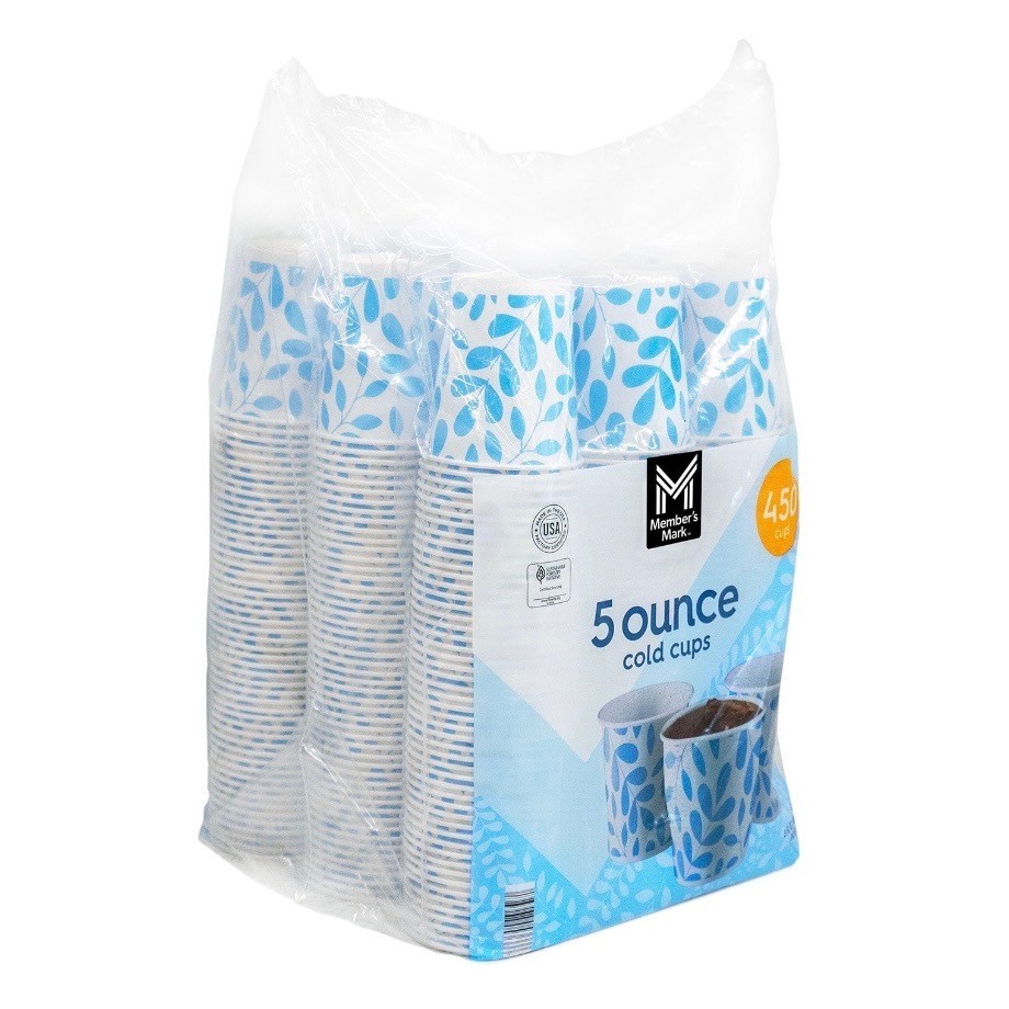 Member’s Mark Printed Paper Bath Cold Cups 5 oz 450 Count Disposable Beverage