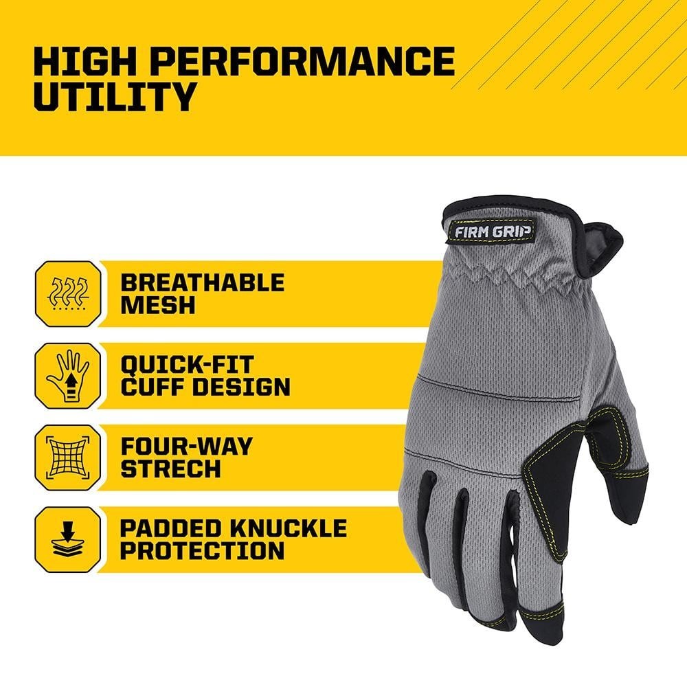 FIRM GRIP Large Utility Work Gloves (3-Pack)