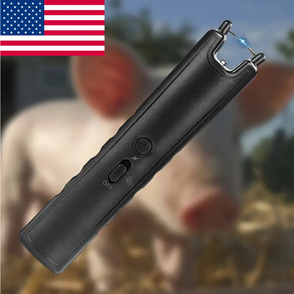 Rechargeable Livestock Prod with LED Electric Cattle Prod Stick Portable 23cm