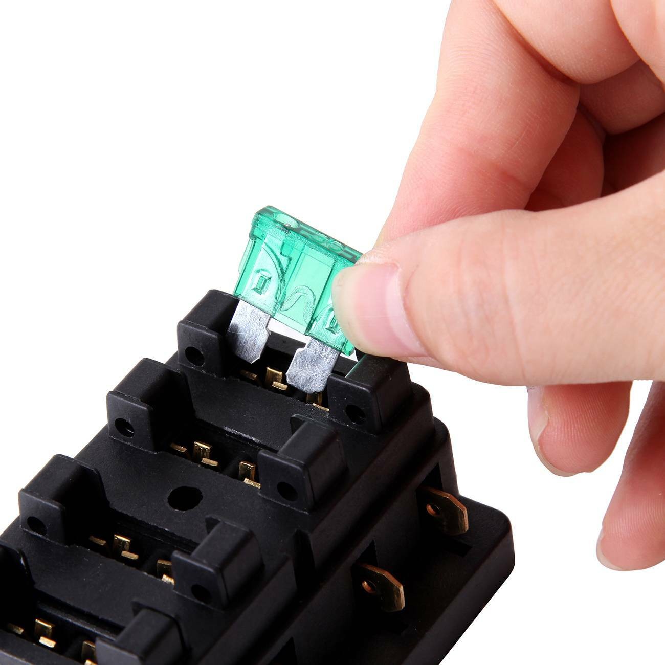 2*4Way Blade Fuse Box Holder Block Auto Universal For Car Marine Boat Motorcycle