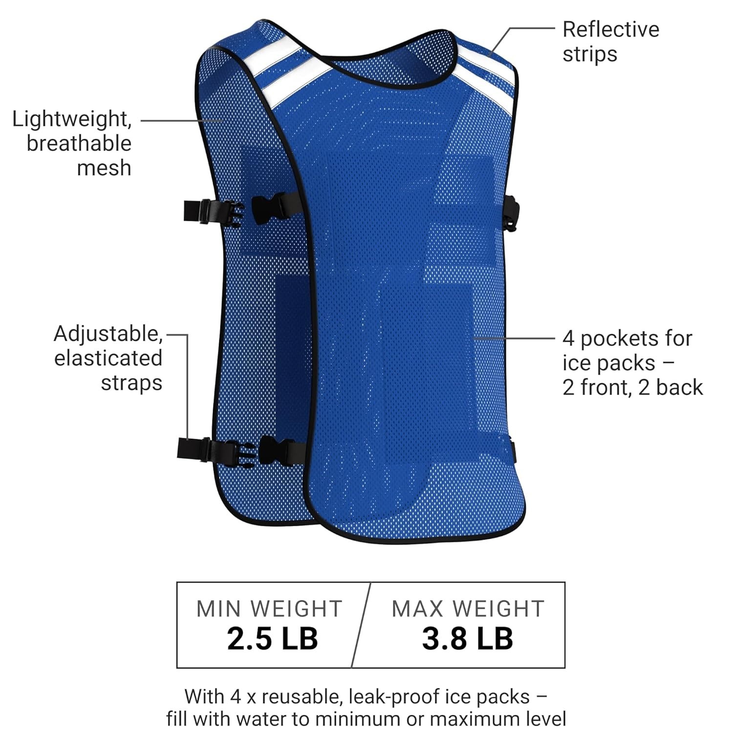 Cooling Vest for Men Women – Ice Vest Cooling Vest With 8 Reusable Ice Packs