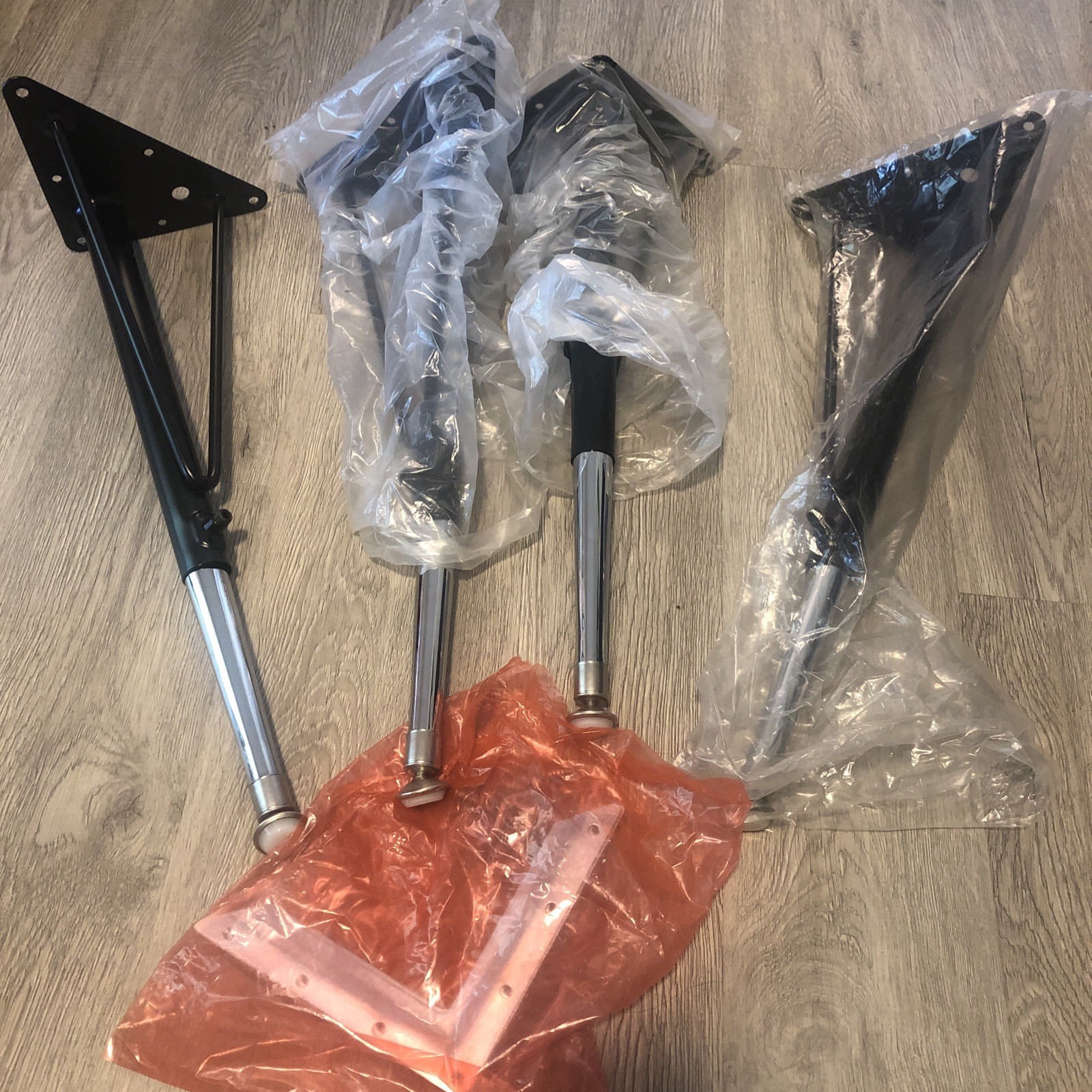 Set 4 Heavy Duty Adjustable Long Tapered Legs (+4 plates,40screws)