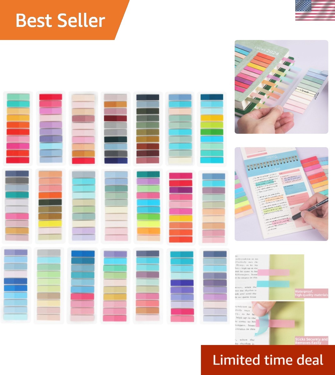 4200 Pcs Book Tabs for Annotating, Sticky Tabs Transparent Small Sticky Notes…