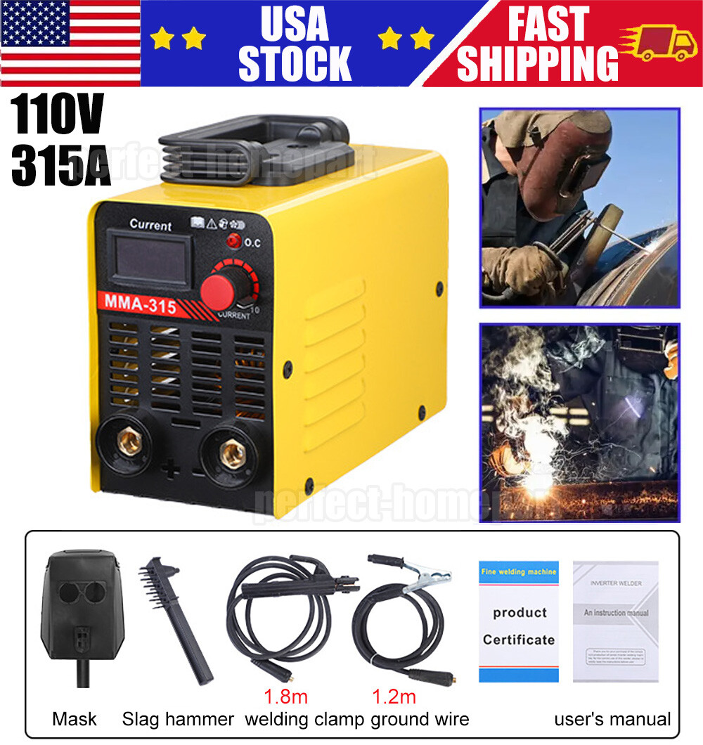 110V 315AMP Mini IGBT ARC Welding Machine Inverter DC MMA Electric Welder Stick