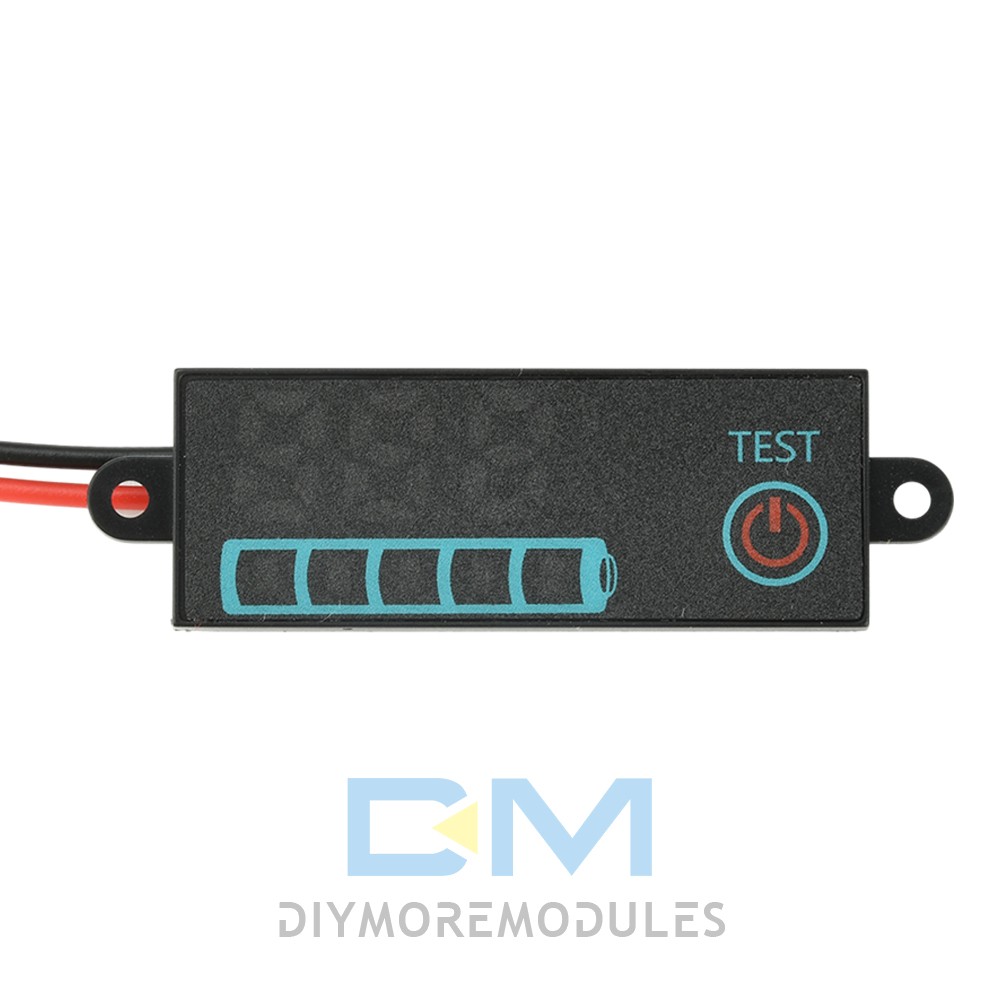 LED Voltage Acid/Li-ion Battery Level Indicator Display Panel w/Power-Off Memory