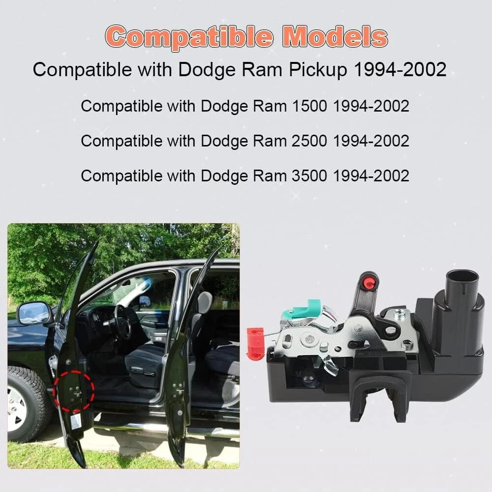 Door Power Lock Actuator Compatible with 1994-2002 Dodge Ram 1500 2500 3500