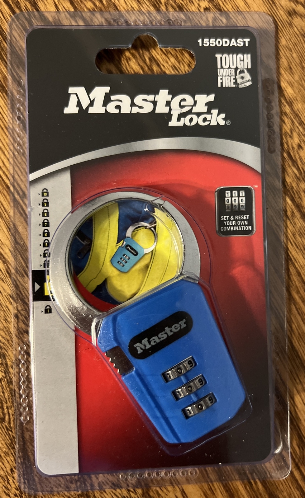 Master Lock Blue Silver 1550DAST Combination Backpacks Sports Gear Luggage New