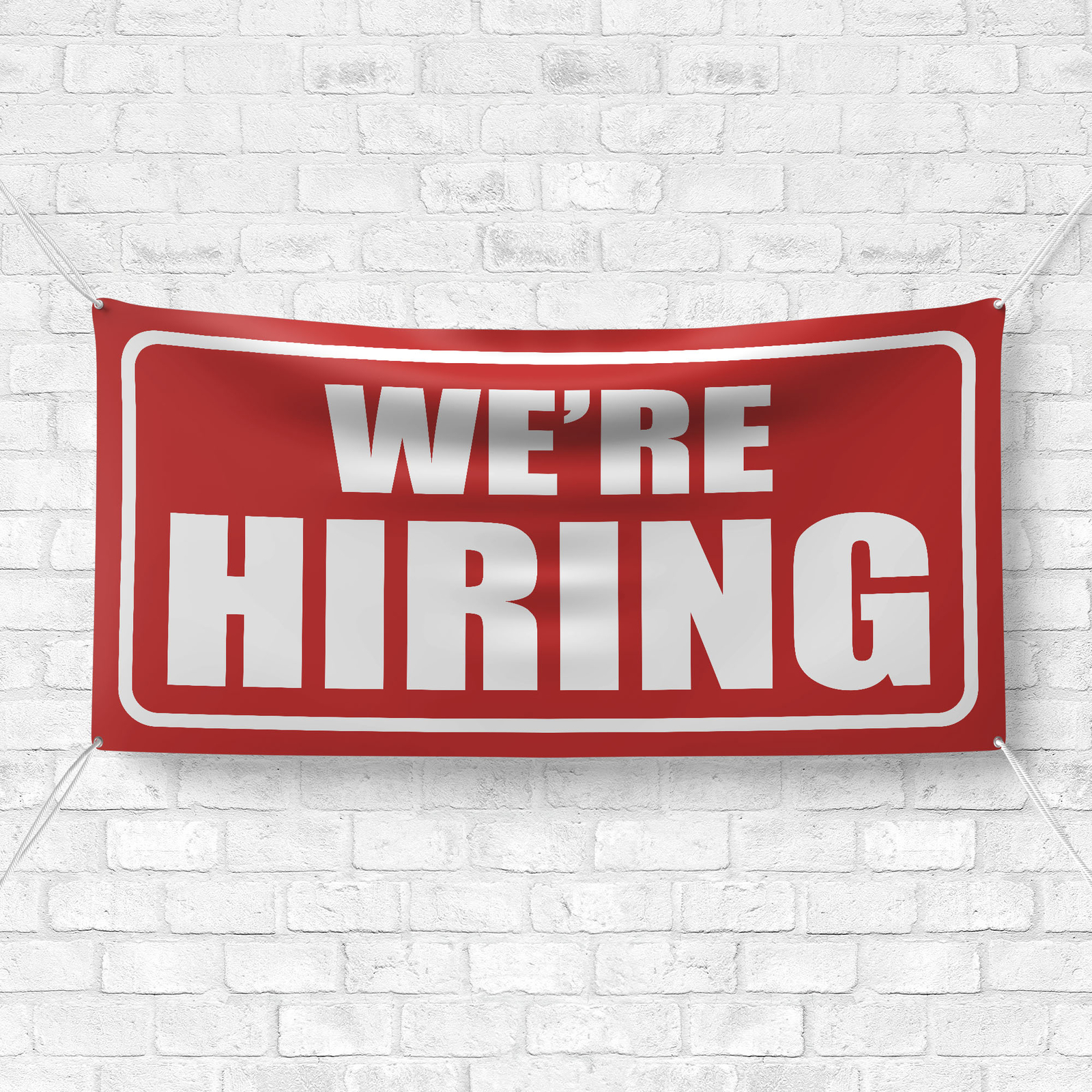 We Are Hiring 13 oz Heavy Duty Vinyl Banner Outdoor/Indoor Help Wanted Sign