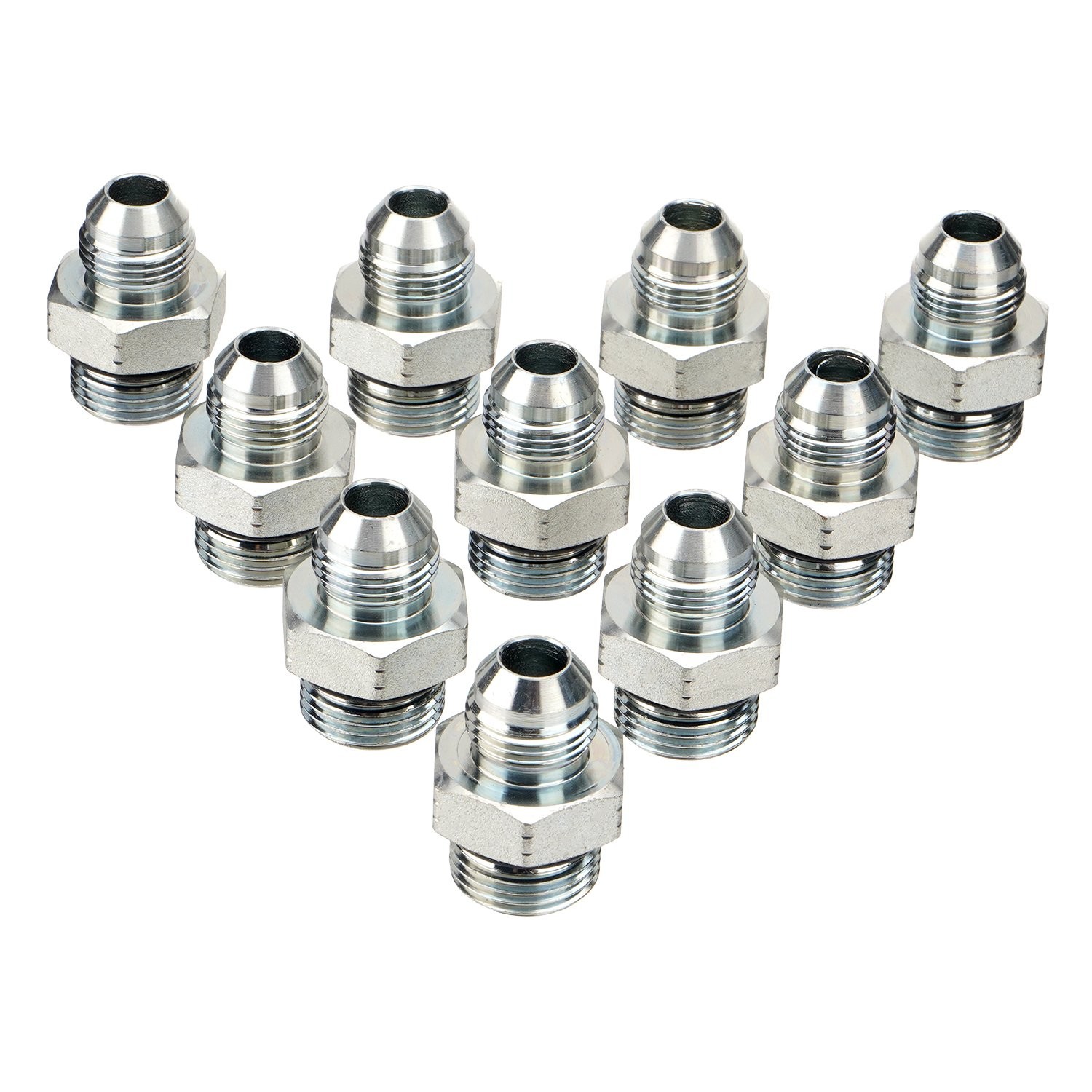 10 x Upgrade 1/2″ JIC 37° Male x #10 SAE/ORB Male Hydraulic Hose Adapter Fitting