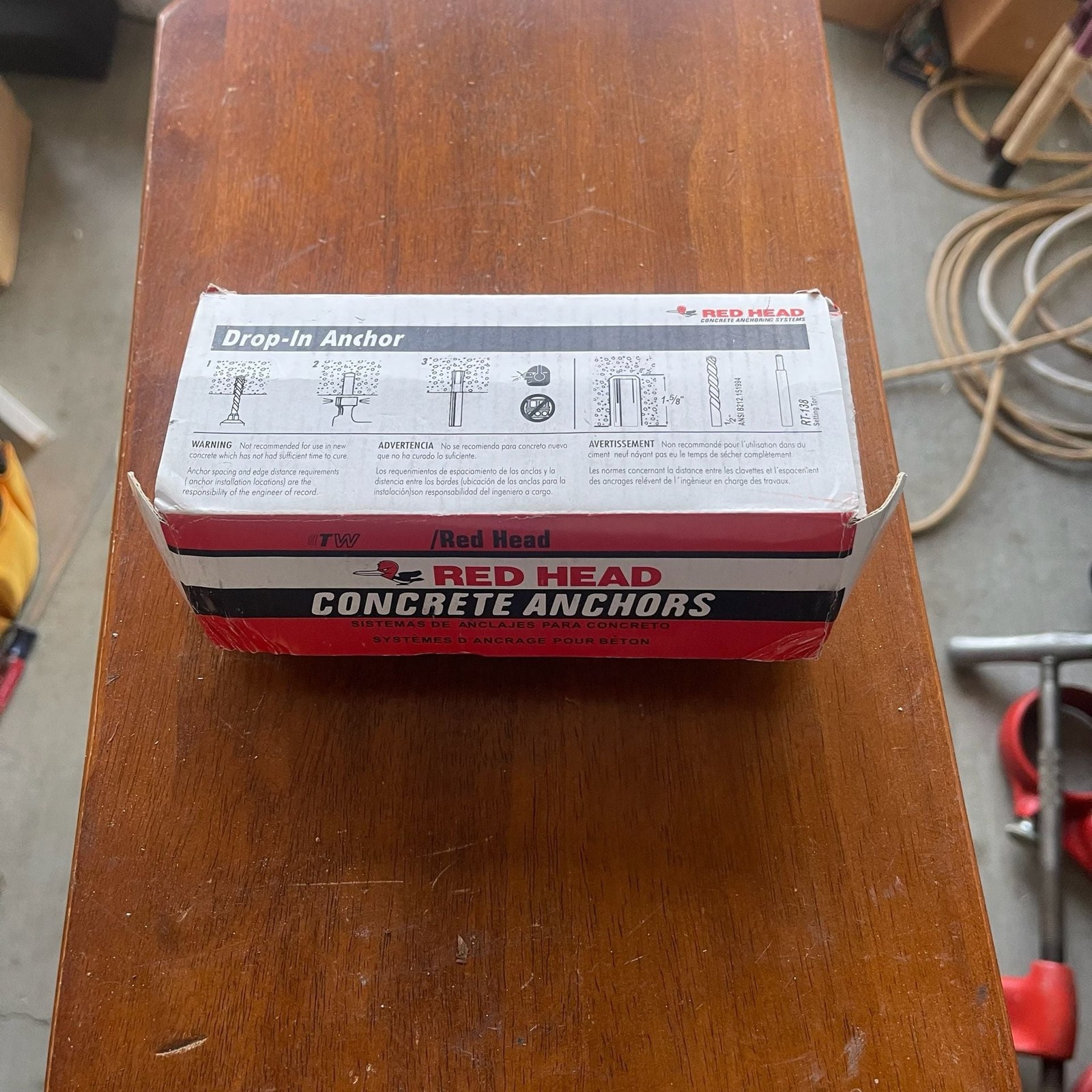 Red Head RM-38 3/8-16 Steel Drop-In Concrete Anchors