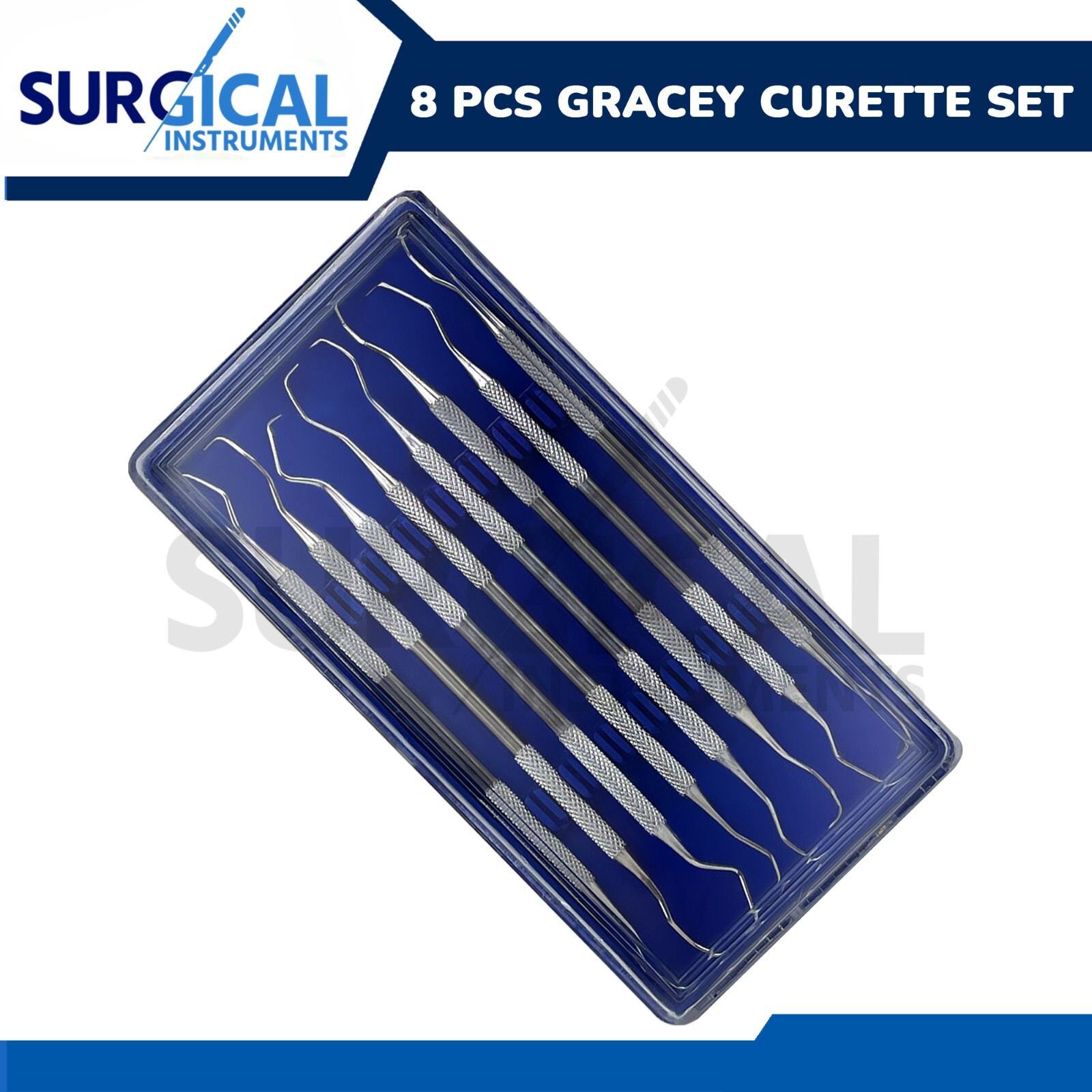8 Pieces Gracey Curette Set Medical Dental Surgical Instruments German Grade