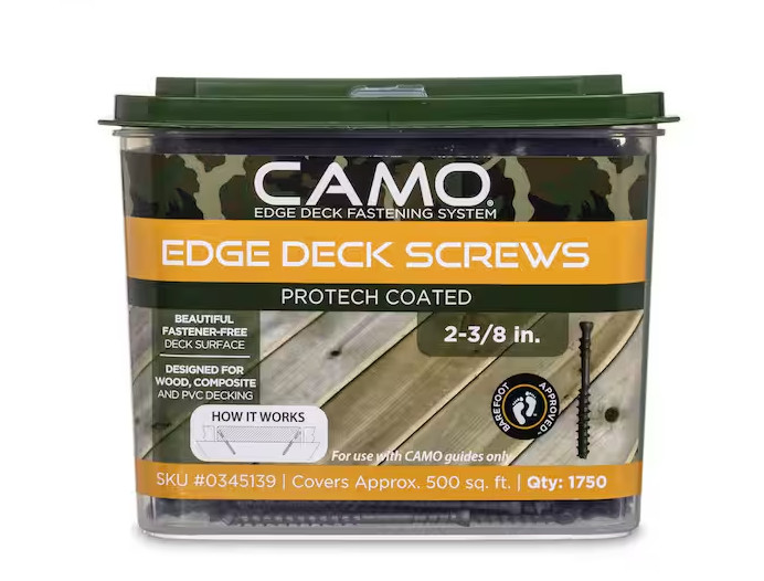 CAMO Trimhead Deck Screws 1750-Count 2-3/8 in. ProTech Coated Lumber Hardwood