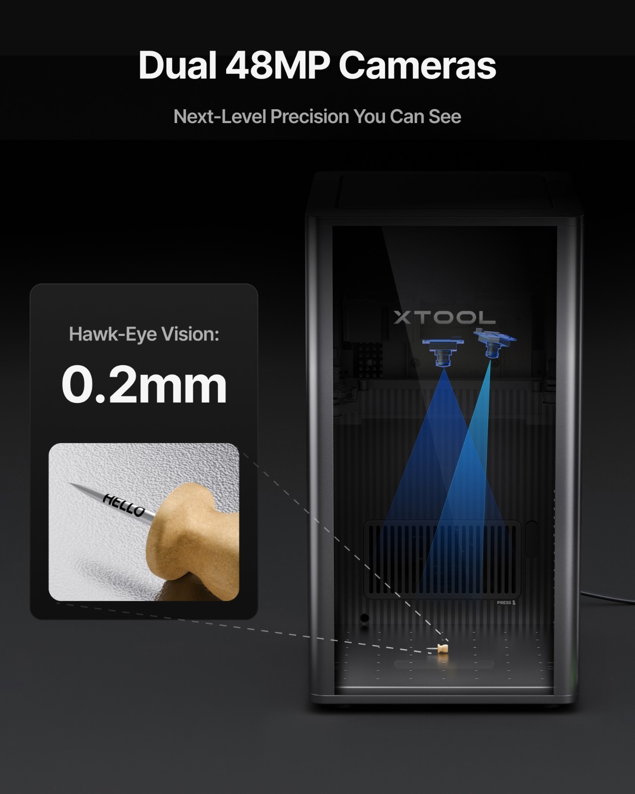 xTool F2 Ultra 60W MOPA & 40W Diode Dual Laser Engraver, Dual 48MP Cameras