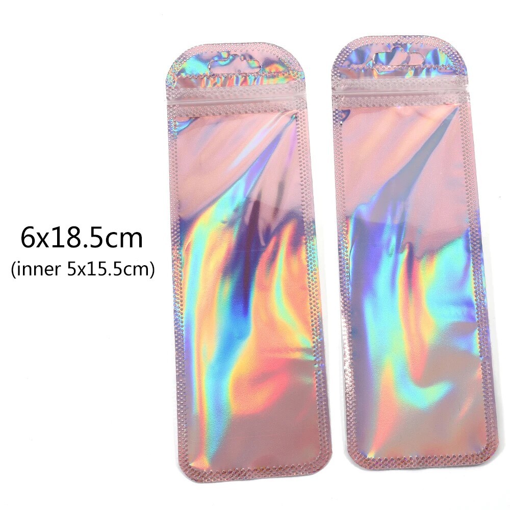 50pcs Laser Printed Bags Transparent Self-Sealing Bag Jewelry Beads Storage bags