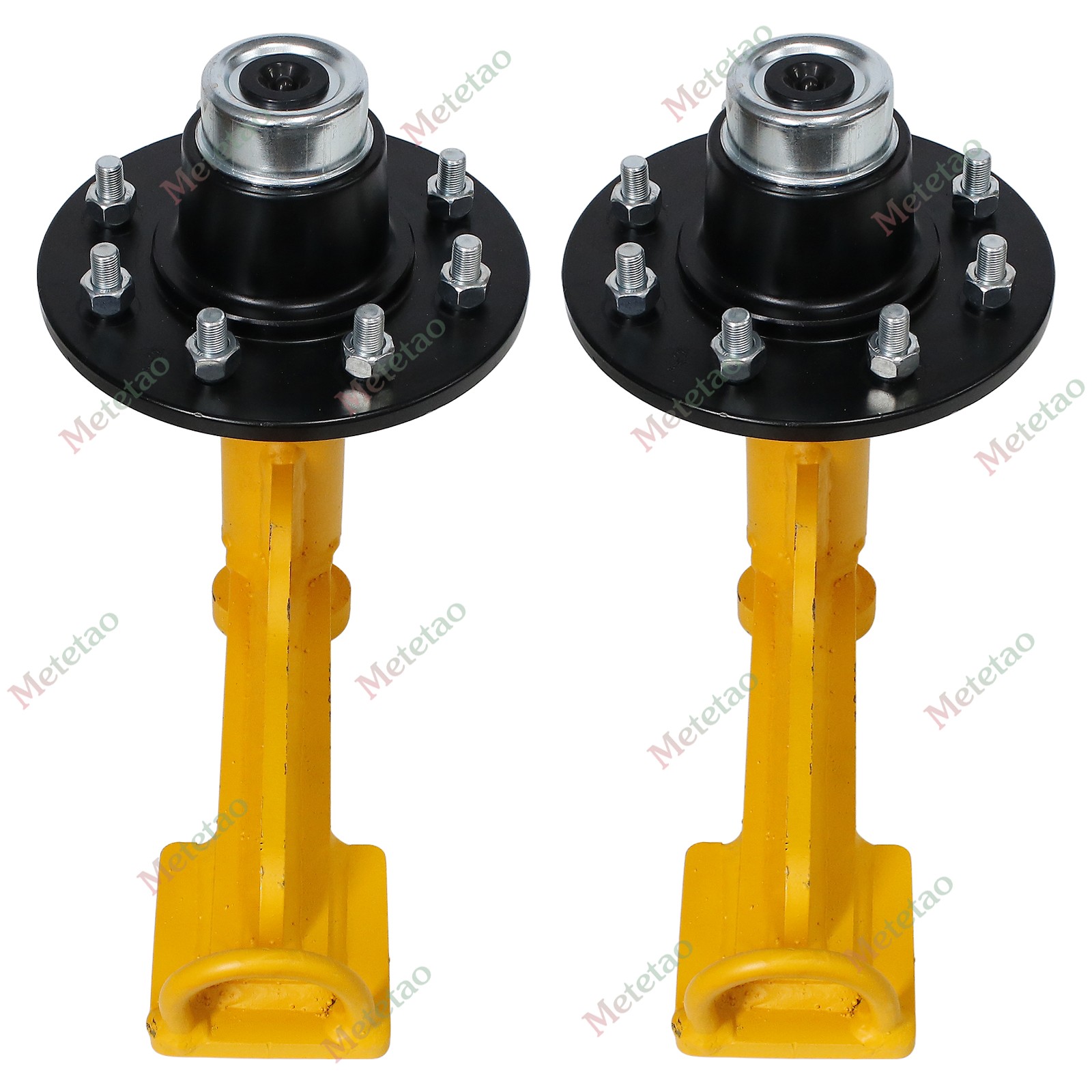 2Pack Shipping Container Wheels 8×6.5 Lug Wheels Kit with Ratchet Strap US