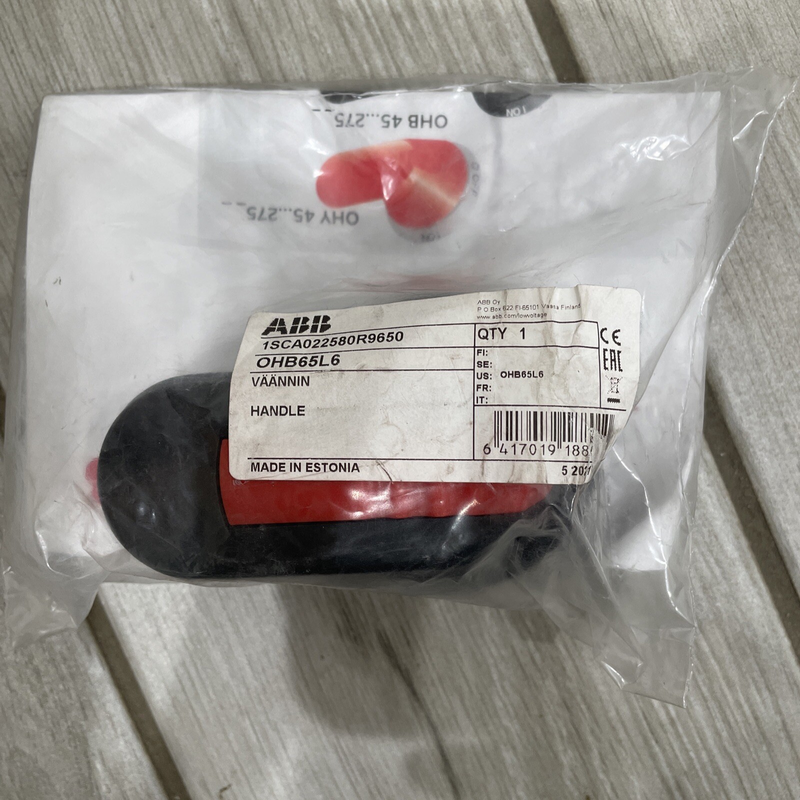 (C) OHB65L6, Abb, Pistol Handle, 2.6″/65 Mm, Black⚡️