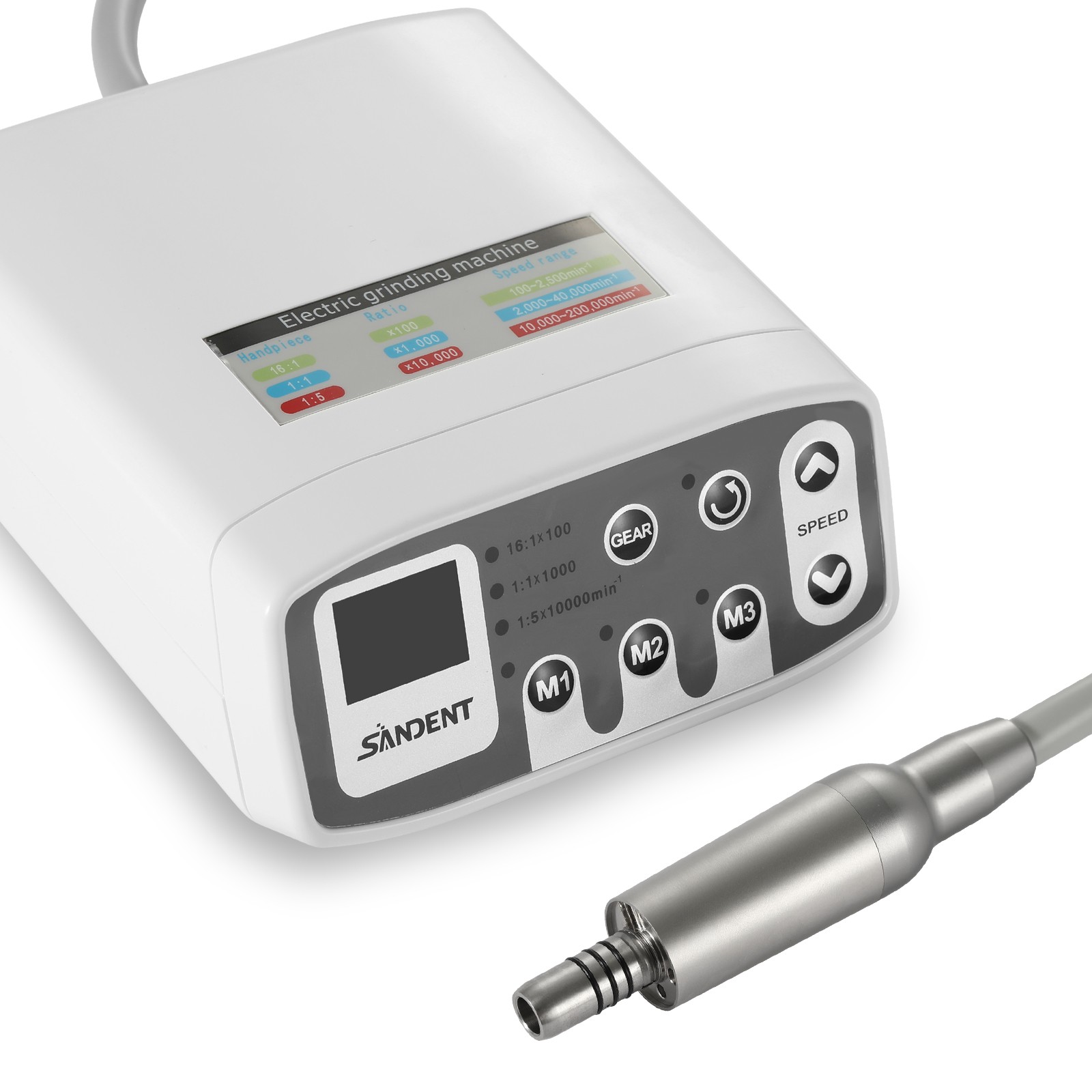 SANDENT Dental Brushless LED Electric Micro Motor Fit 1:1/1:5/16:1 Handpiece