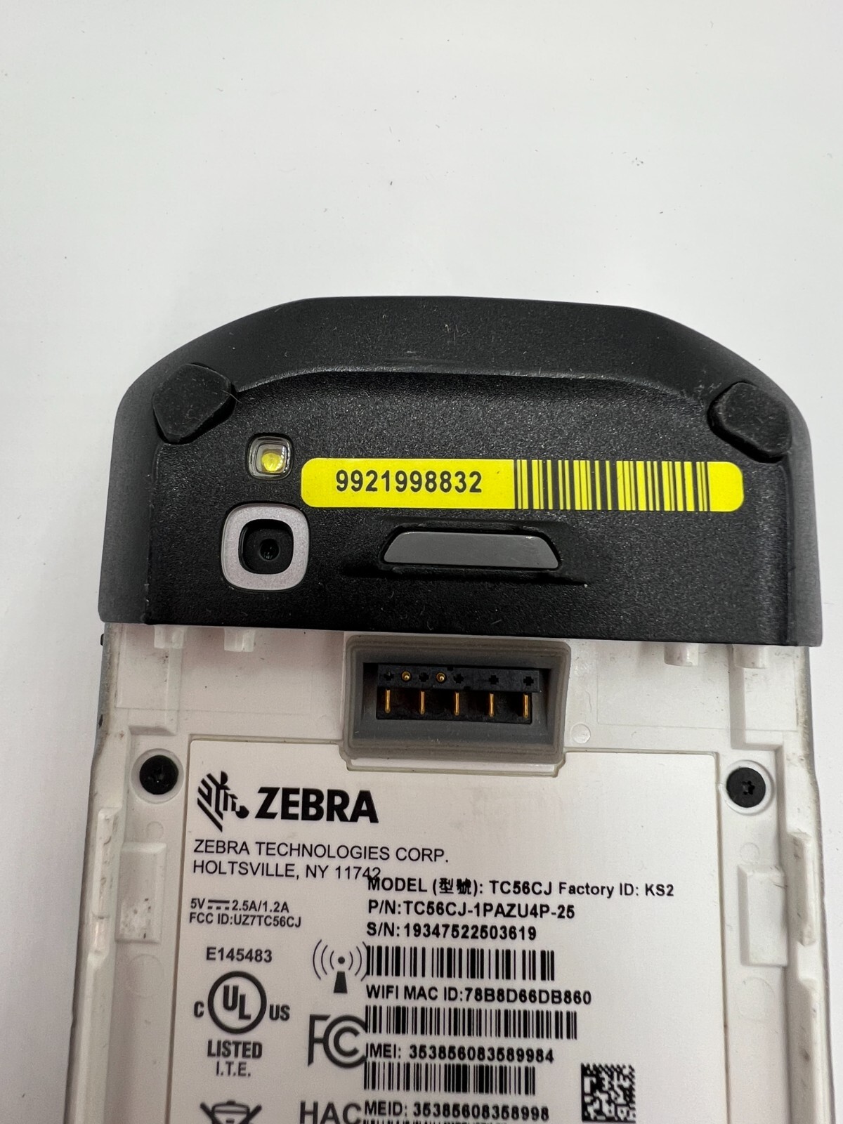 Zebra Handheld Computer Barcode Scanner TC56CJ TC56CJ-1PAZU4P-25 – BROKEN