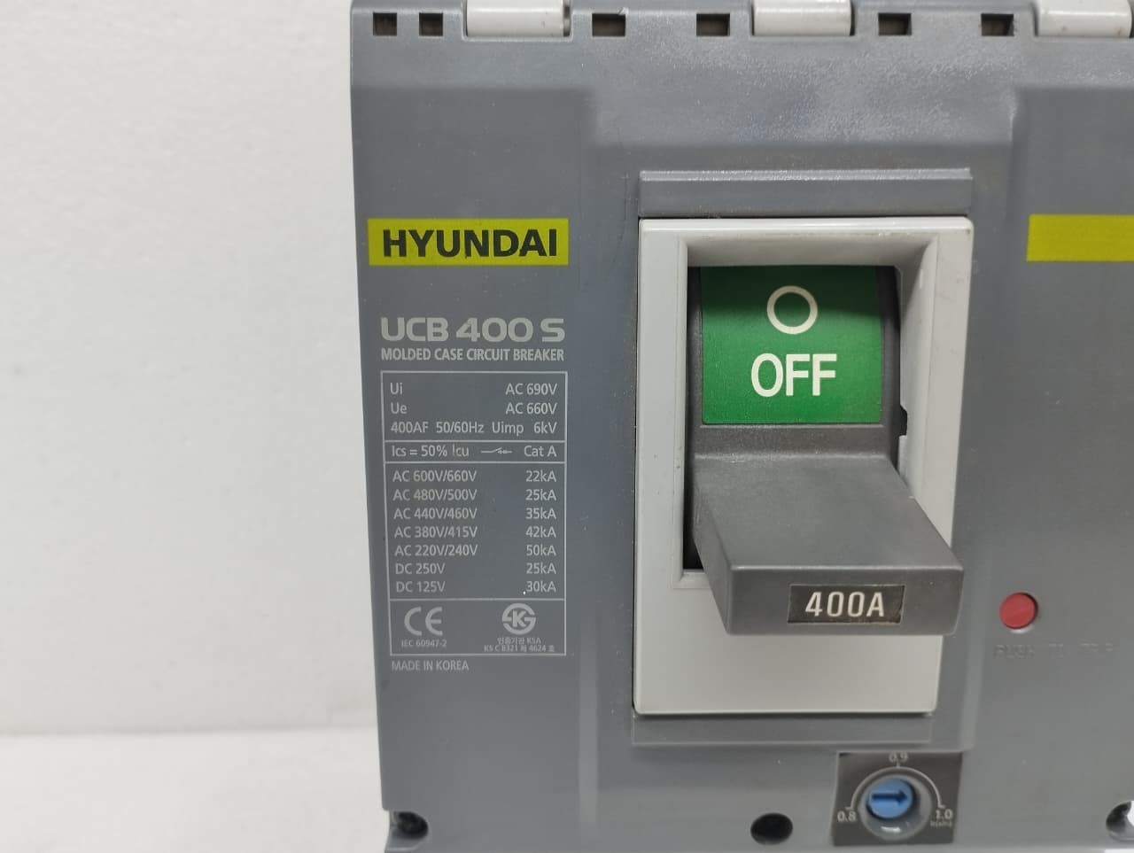UCB 400S Hyundai Circuit Breaker 3P 400A 690V New 1PC