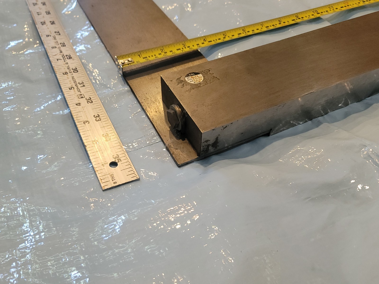 L.S. Starrett No. 20 Machinist Precision Square Blade 39″ 20-1/2″ Base