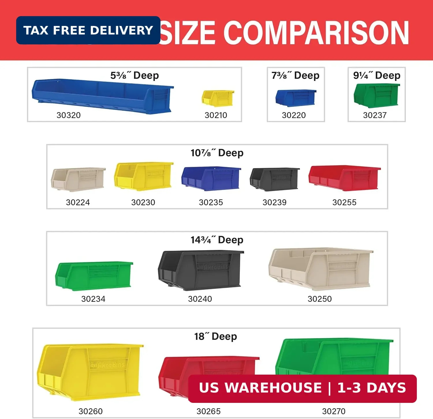 Stackable Black Storage Bins – 6-Pack for Garage & Pantry Organization