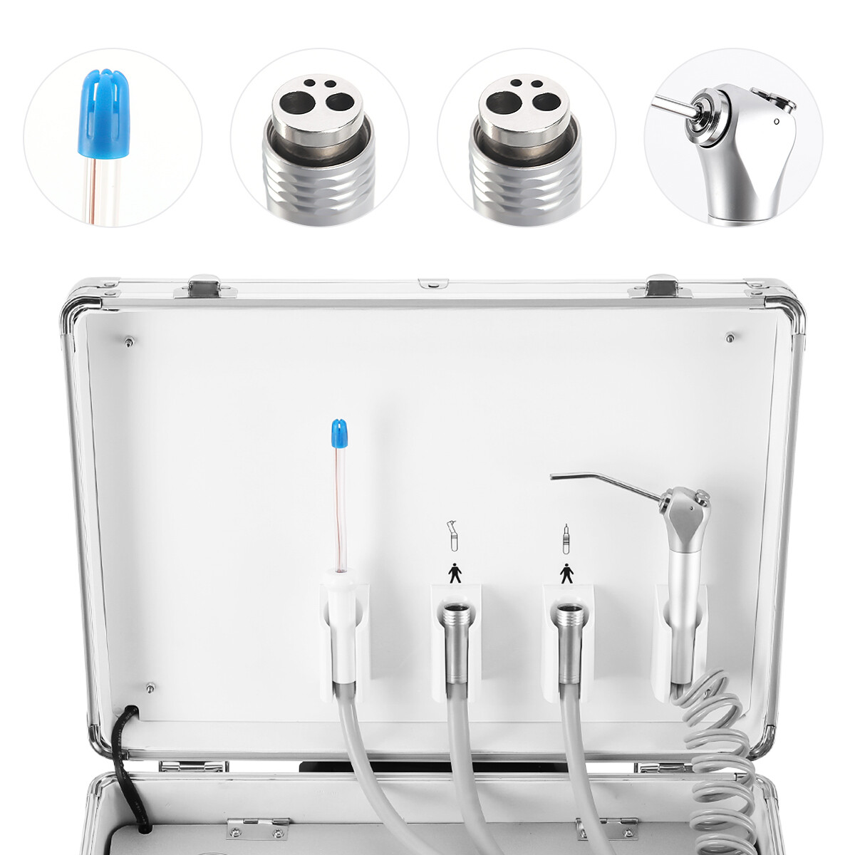 Portable Dental Unit with Air Compressor Curing Light handpiece air scaler kit