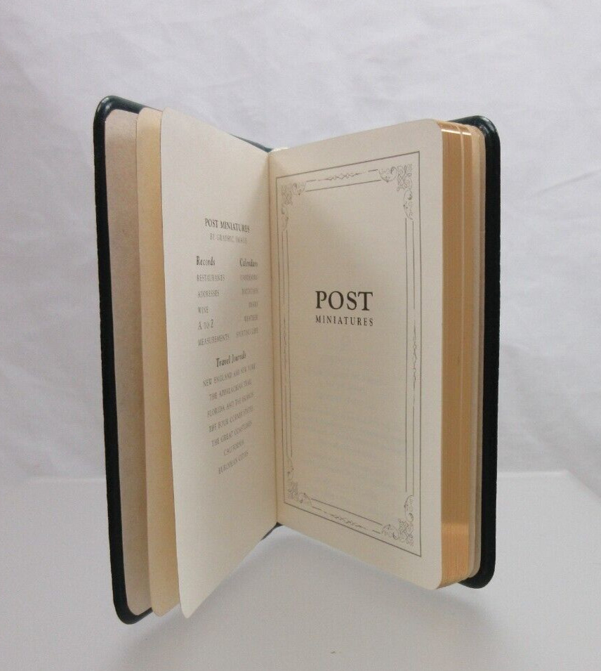 Post Miniatures Mini Notebook Leather Cover 160 Lined Pages DARK GREEN