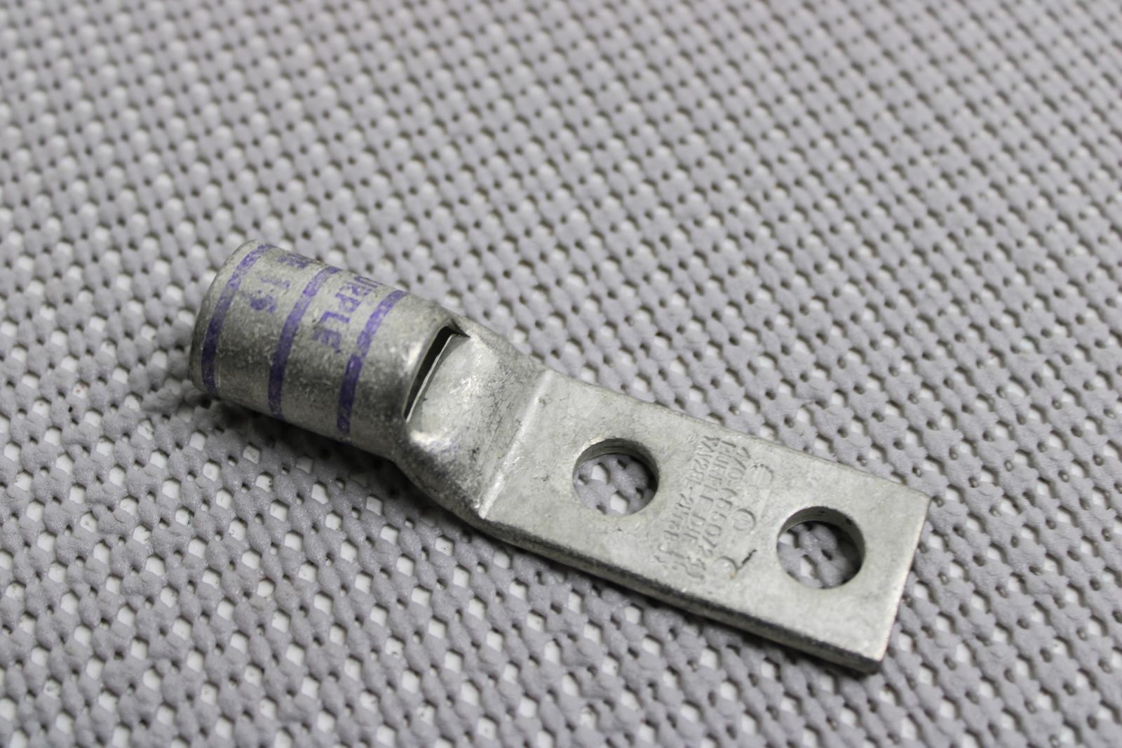 Burndy YAV28L2NT38-FX 4/0 Purple Die 15 Two Hole Compression Lug