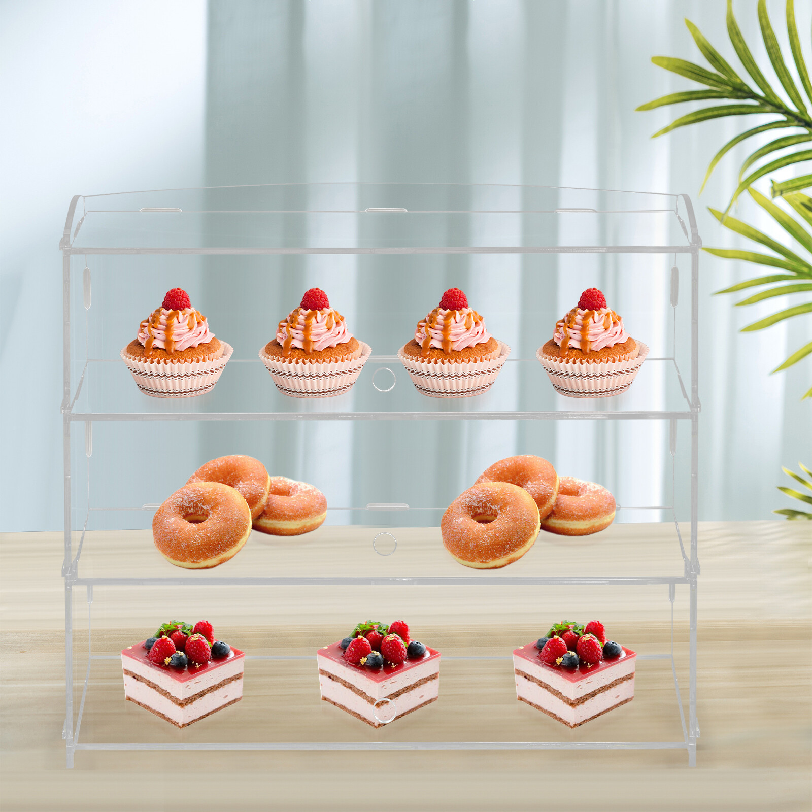 3-Tier Clear Acrylic Display Case 18.7 × 8.5 × 14.8 in For Funko Pop