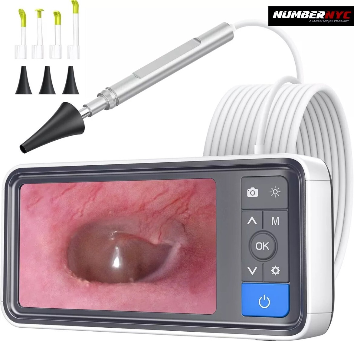 Digital Otoscope 4.5-inch IPS Color Screen 1.0MP 1080P 3.9mm Camera 6 LED MS450