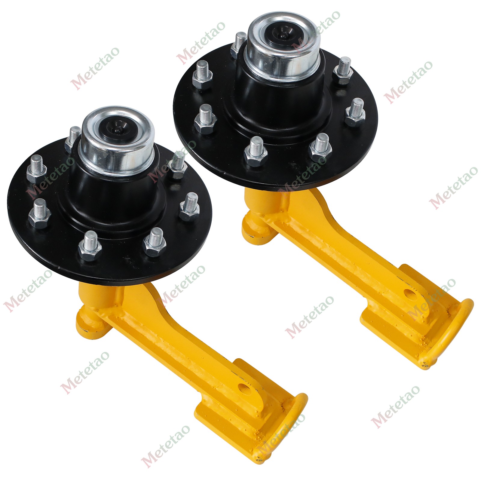 2Pack Shipping Container Wheels 8×6.5 Lug Wheels Kit with Ratchet Strap US