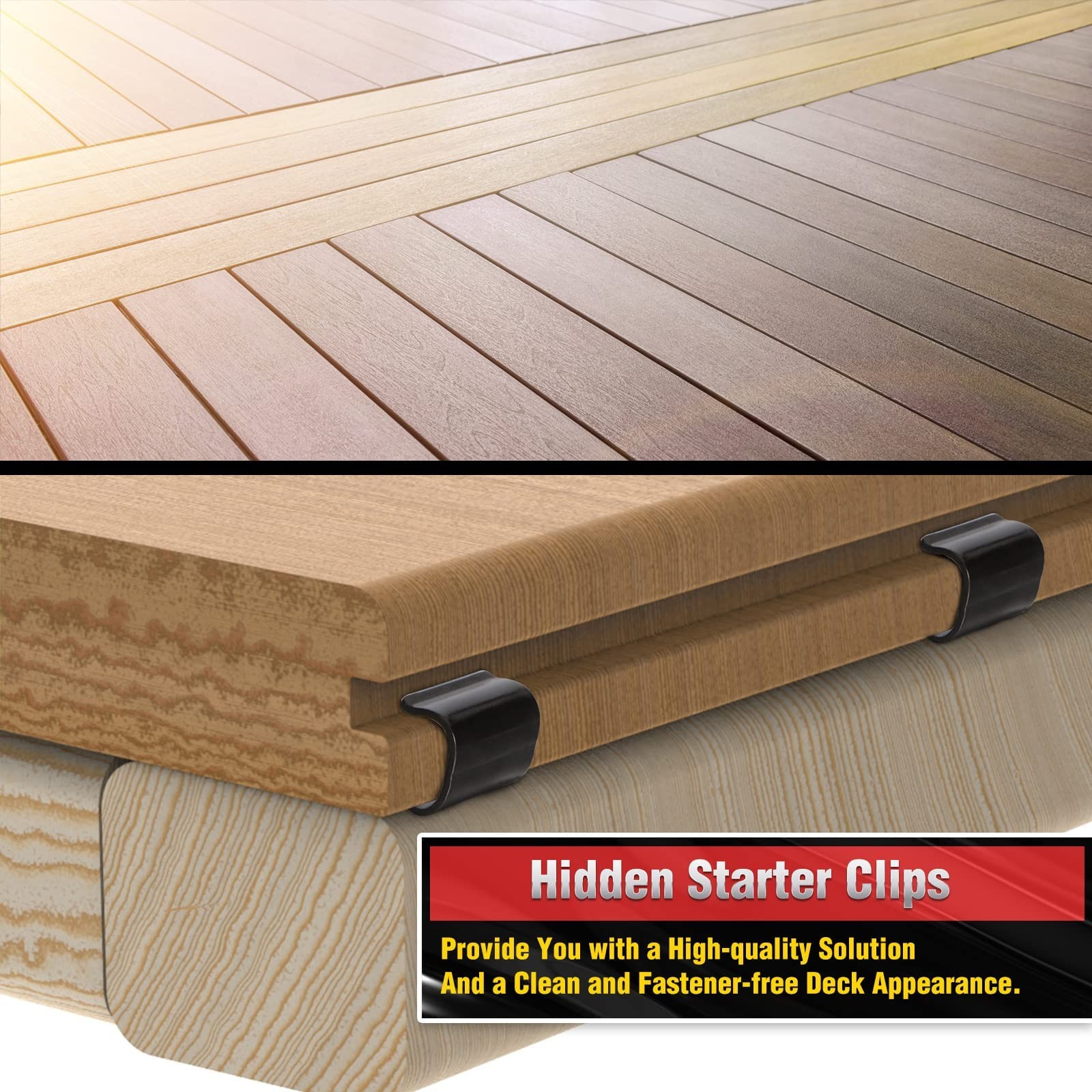 Start Clips, Hidden Deck Starter Clips for Composite Decking, Hidden Fastener…