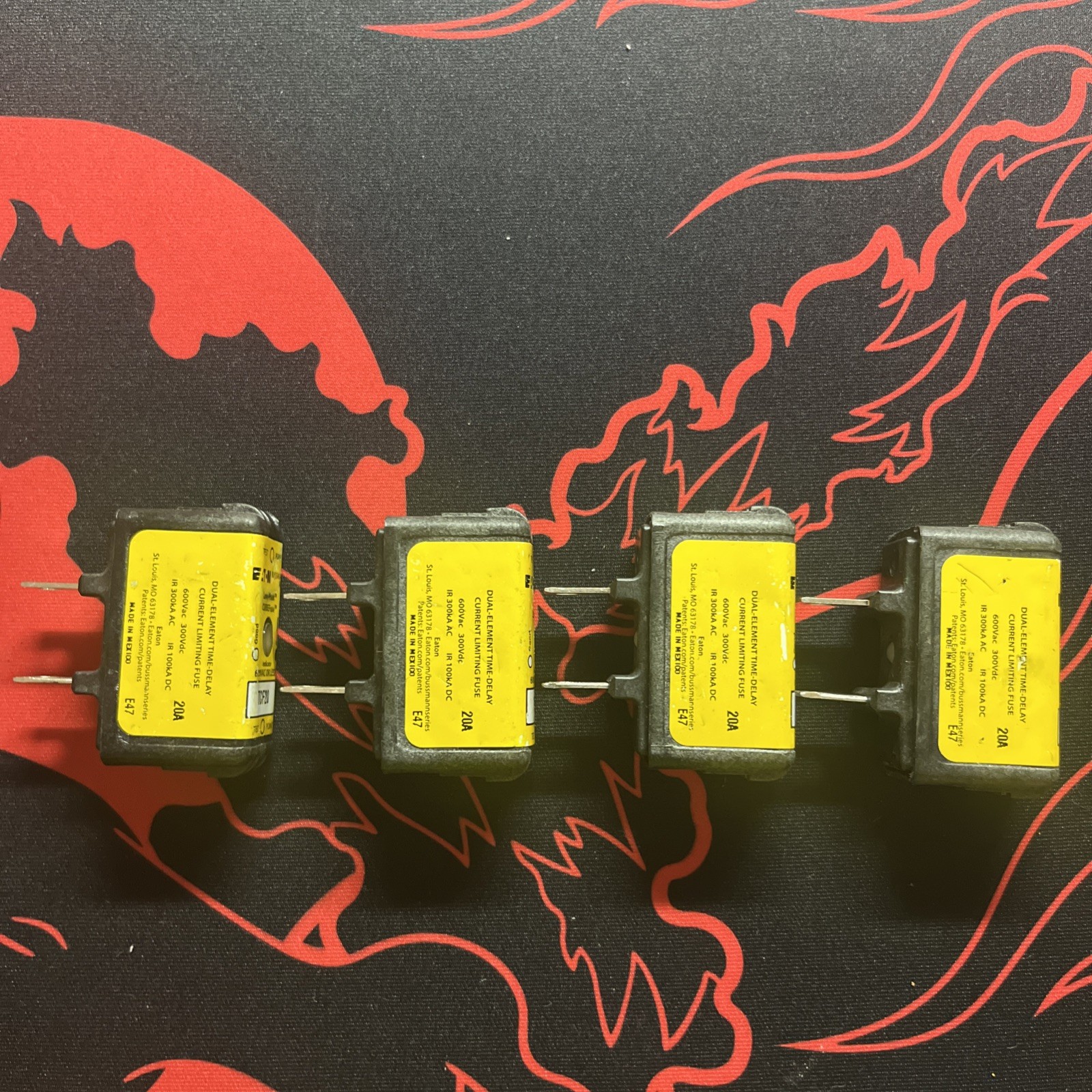 4x Eaton TCF20 Bussmann Low-Peak CUBEFuse 20A 600V