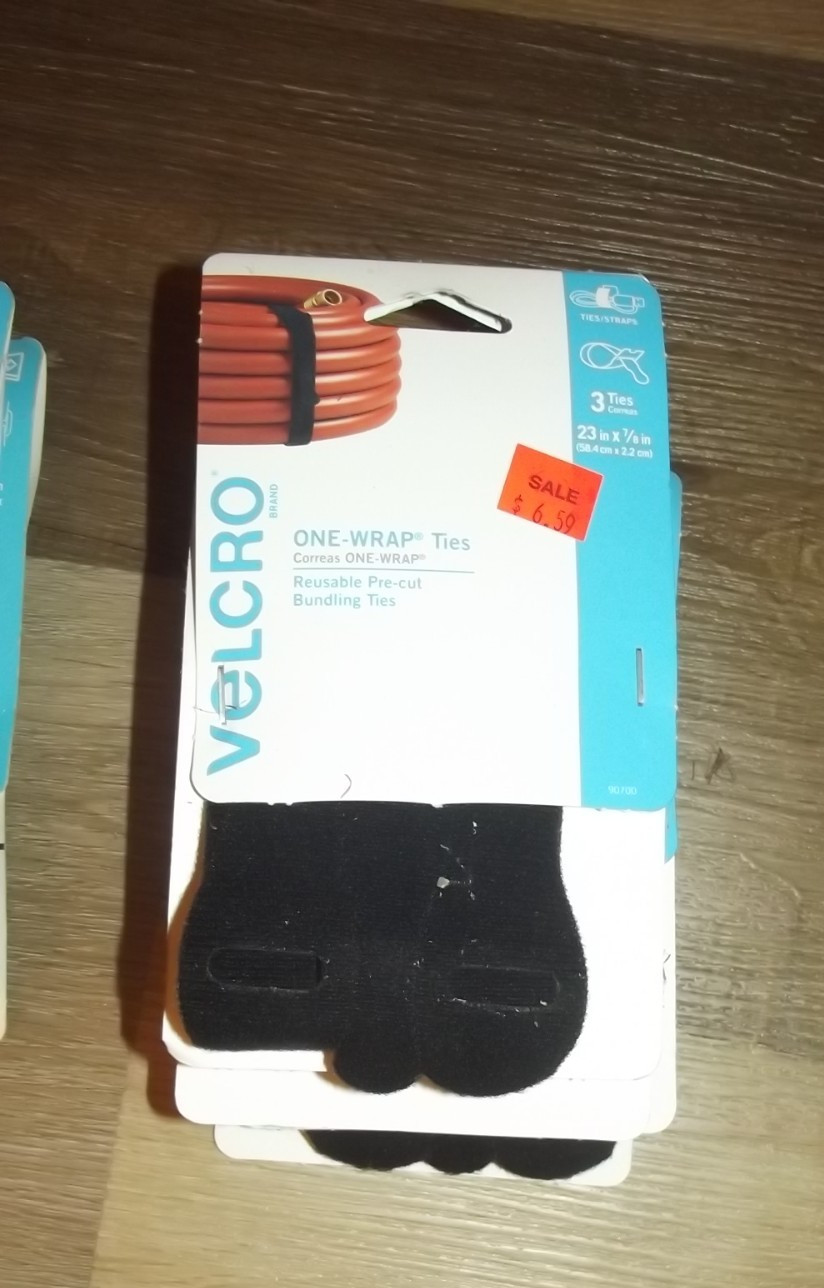 Velcro 90700 ONE-WRAP Ties, 3 Ct – 23″ x 7/8″ , Black T120