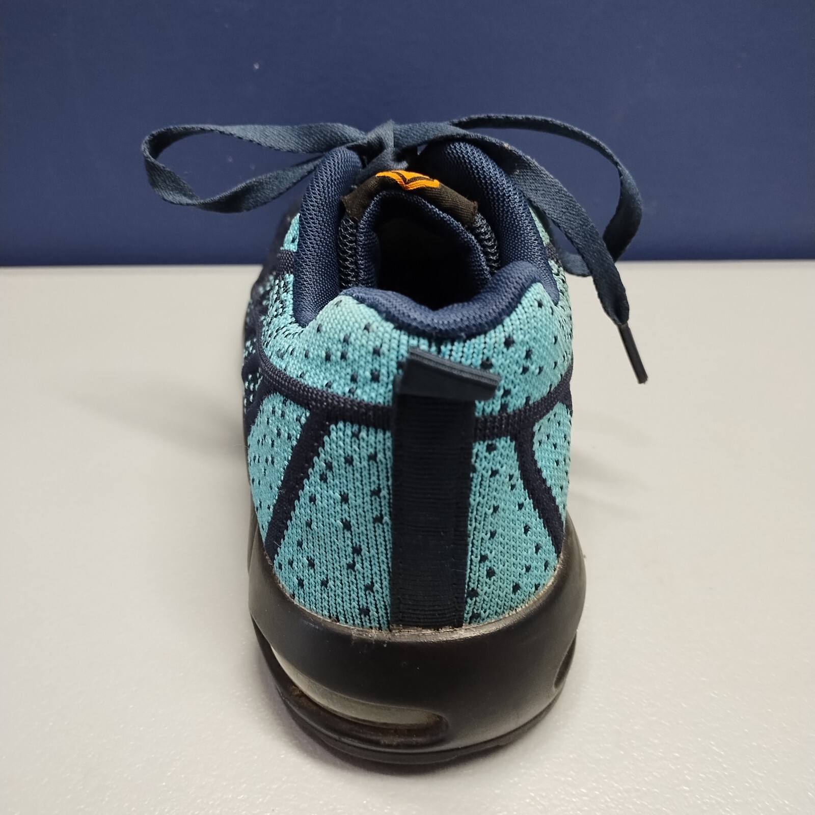 DYKHMILY Safety Work Shoes Womens 9 Navy Steel Toe Breathable Round Toe Lace Up