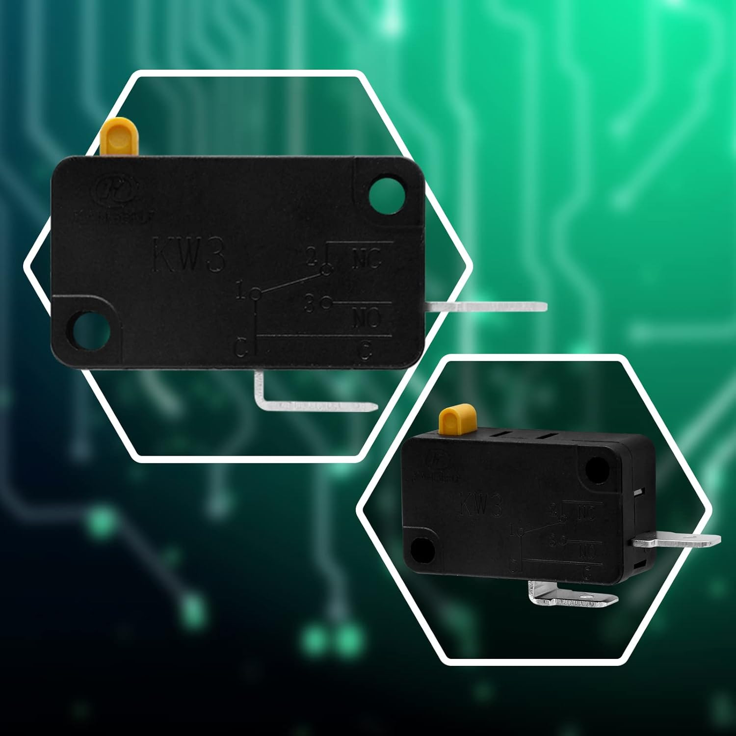 KW3 Micro Limit Switch 125V 250V Snap Action Normally Open for Air Fryer