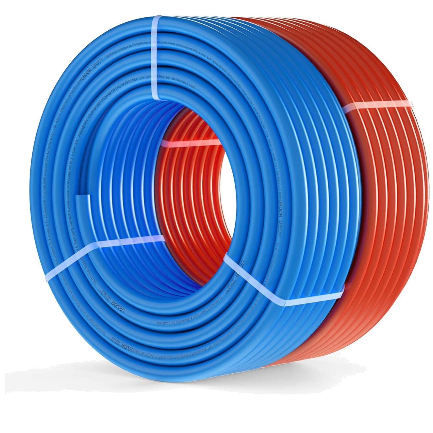 Blue & Red PEX-A Pipe 3/4″, 200ft with Free Cutter Included
