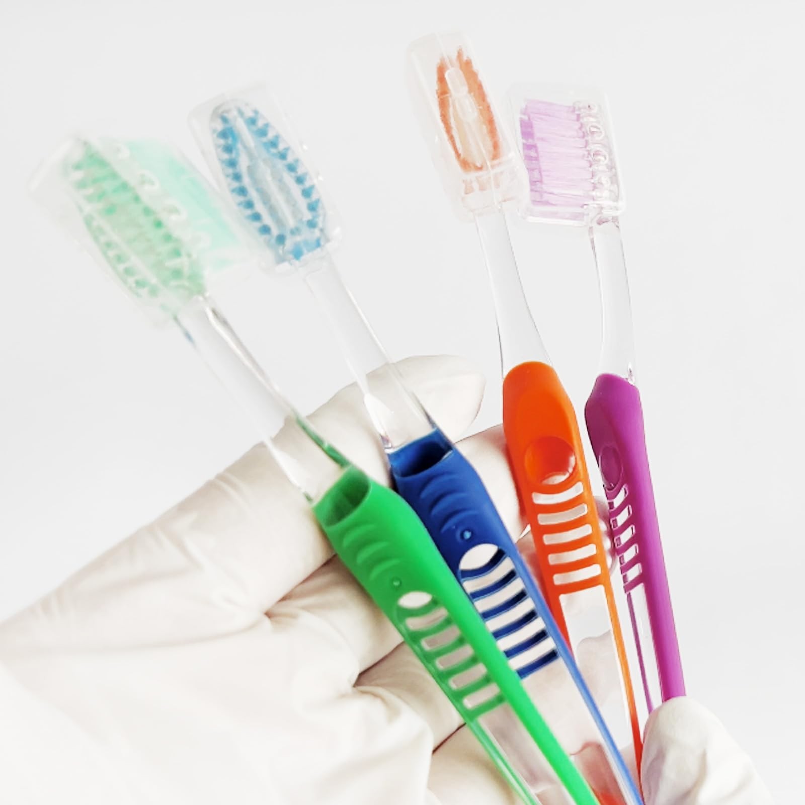 Ceonam 4-Pack Orthodontic Toothbrushes with Double-Ended Design – Multicolor
