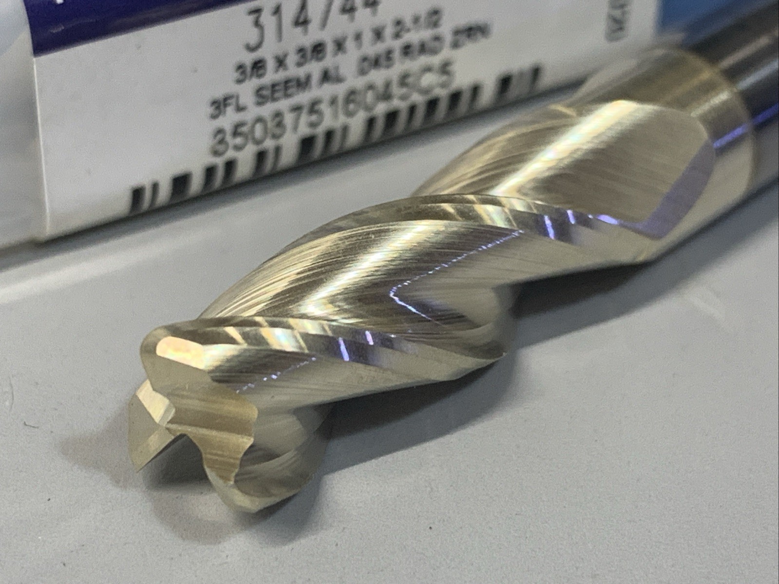 GWS 314744 3/8” 3 Flute Carbide End Mill 1” Loc .045” Corner Radius – ZRN