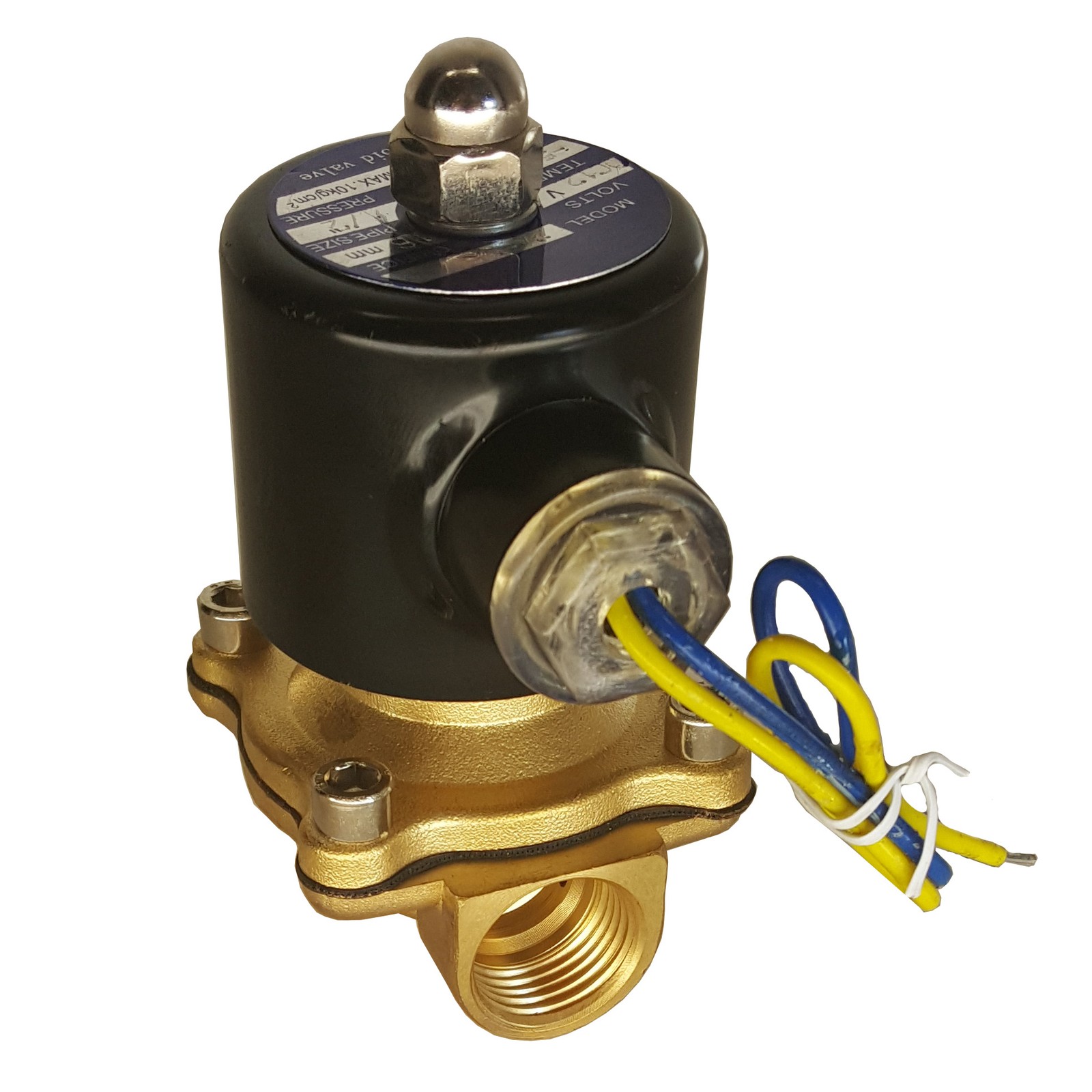 HFS(R) 110V Ac 1/2″ Electric Solenoid Valve Water Air Gas, Fuels N/C