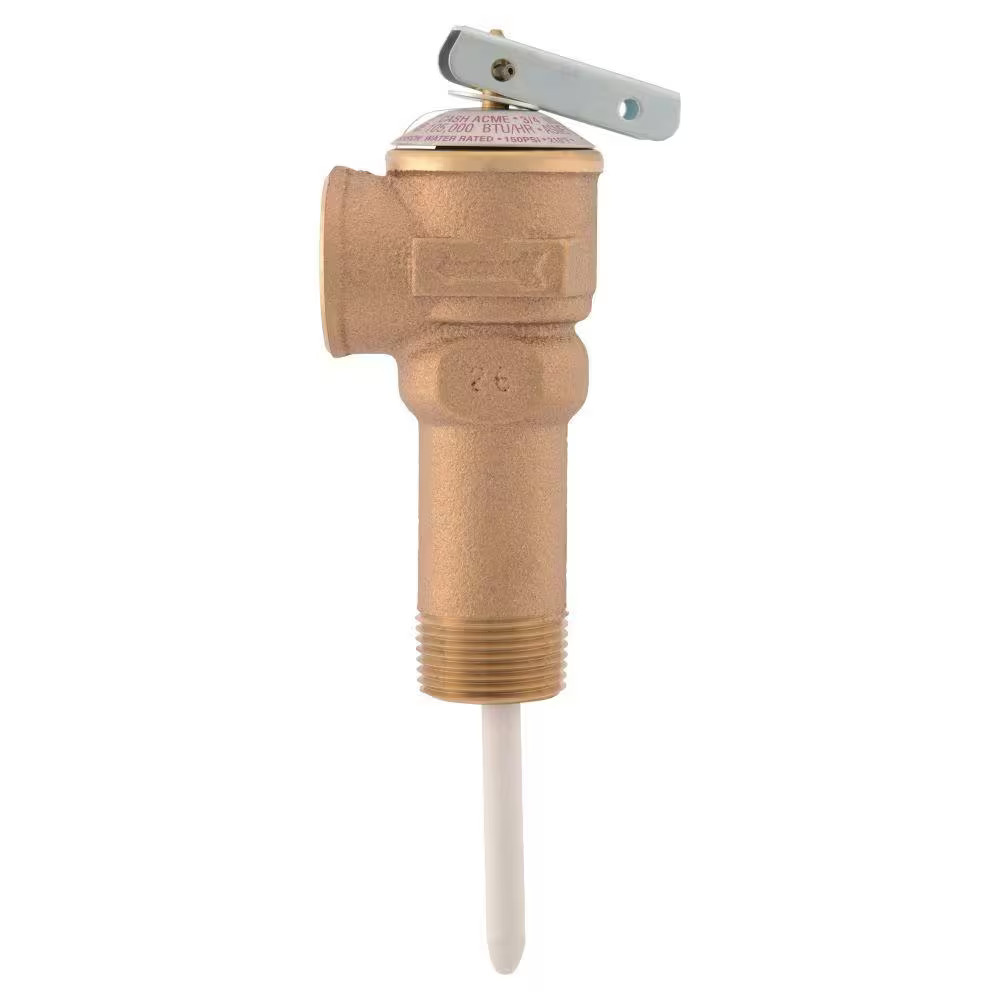 Cash Acme 3/4in Bronze NCLX-5LX TPR Relief Valve 2-1/2in Shank 23577-0150