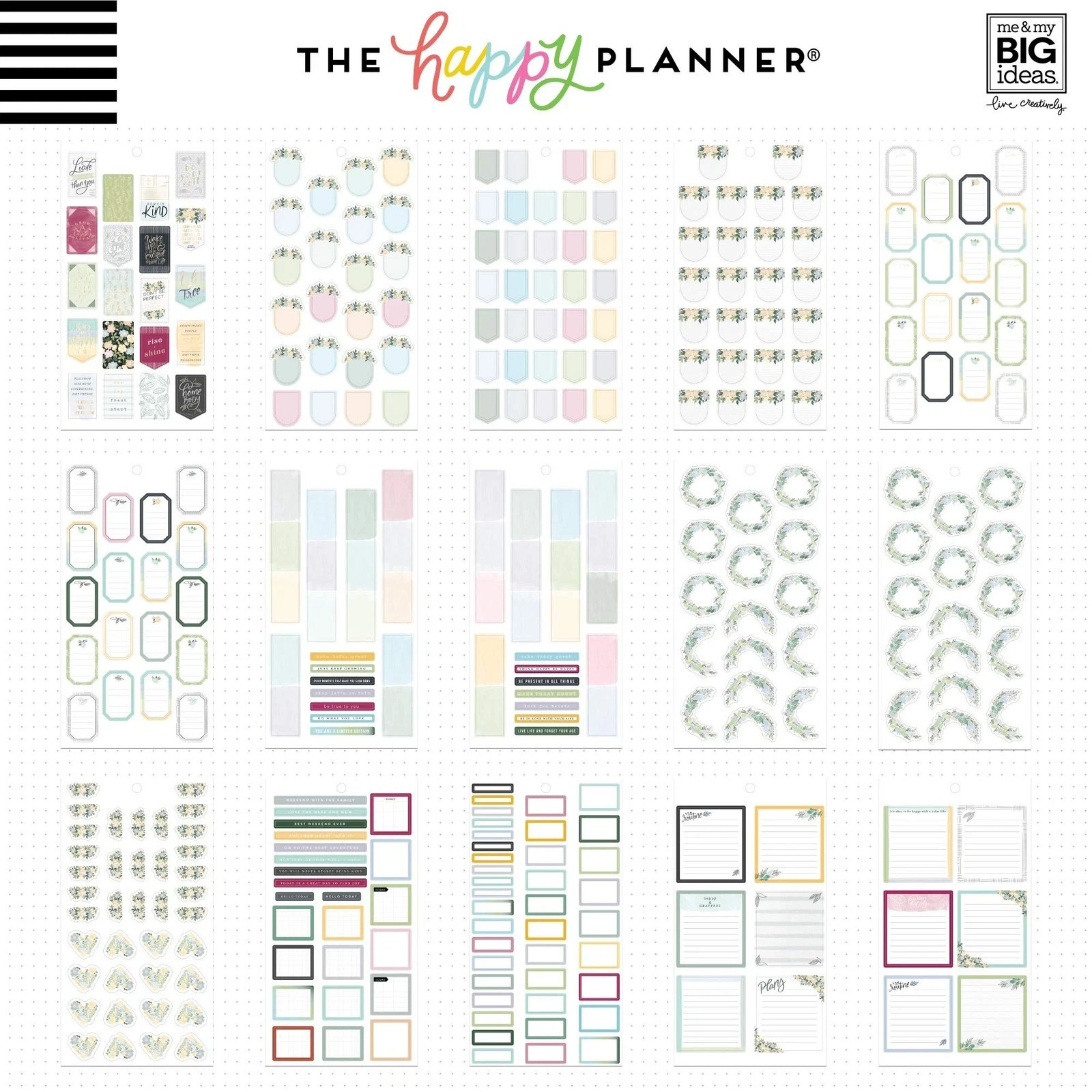 ME & MY BIG IDEAS Happy Planner STCKRS, Homebody, 789/Pkg new