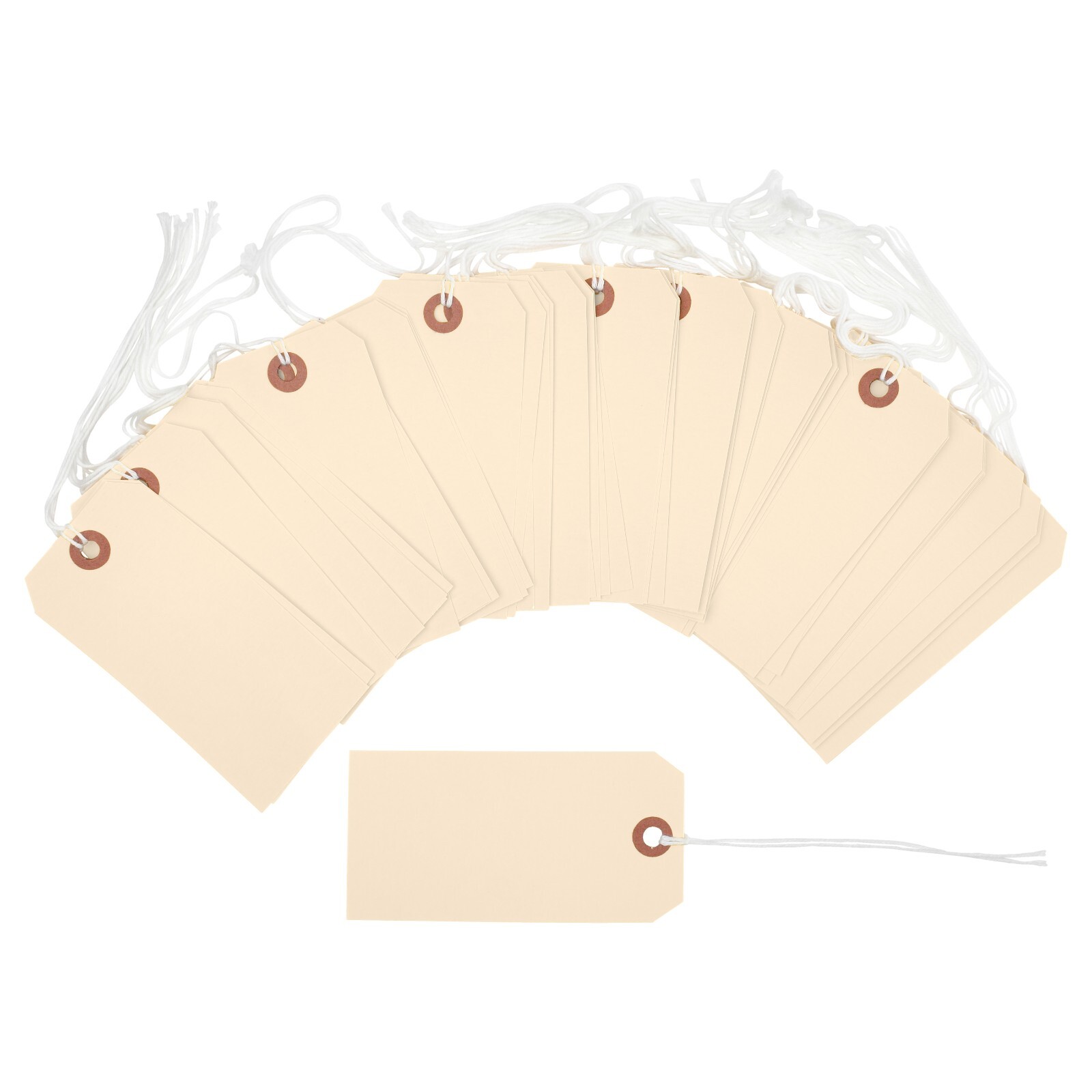 1000- 4 3/4″ x 2 3/8″ Size 5 Manila Inventory Shipping Hang Tags with String