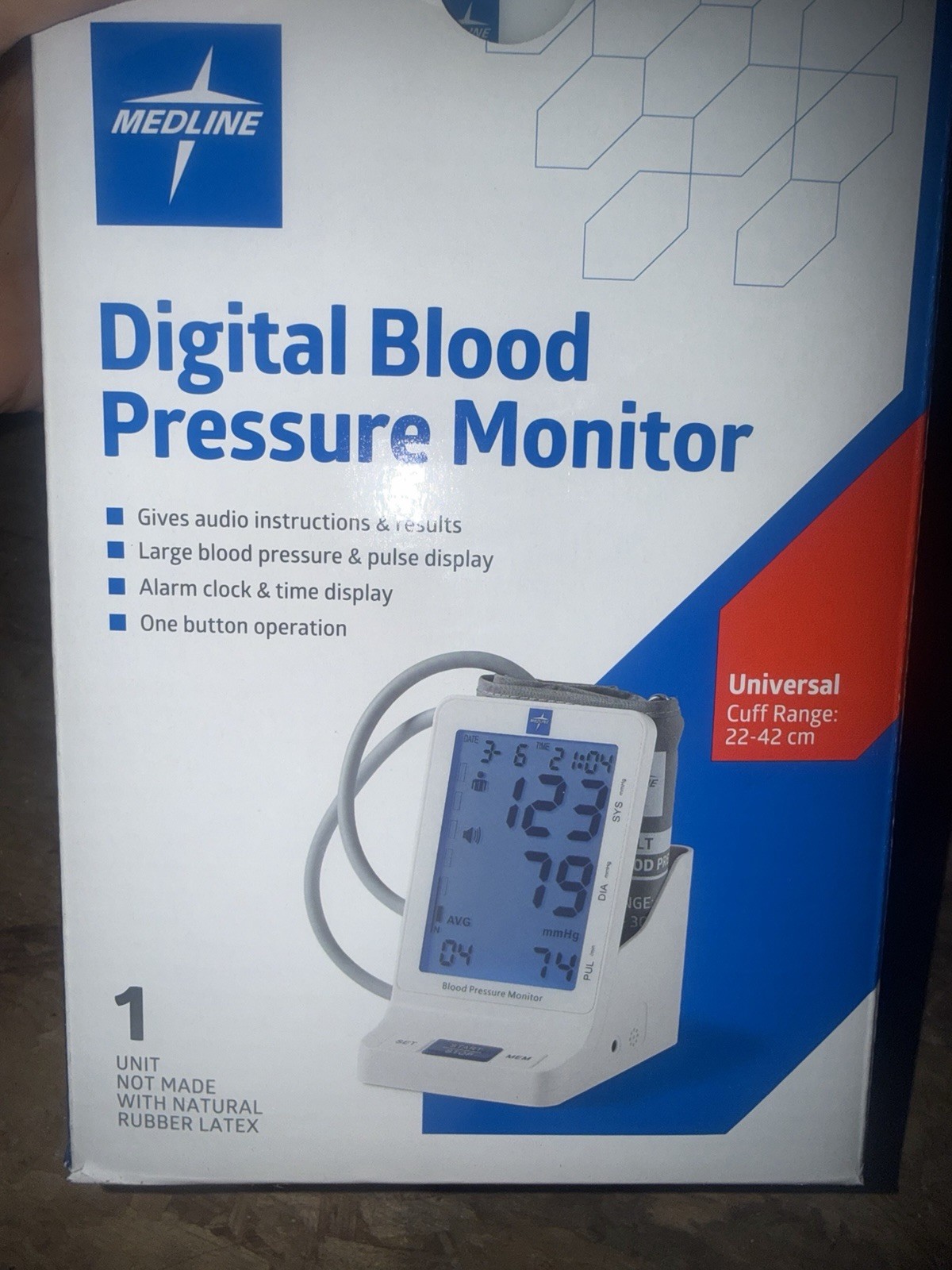 Medline Digital Arm-Type Automatic Blood Pressure Monitor Large Display