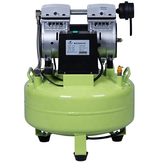 GA-61 24L Dental Electric Oil Free Noiseless Air Compressor 600W 118L/min