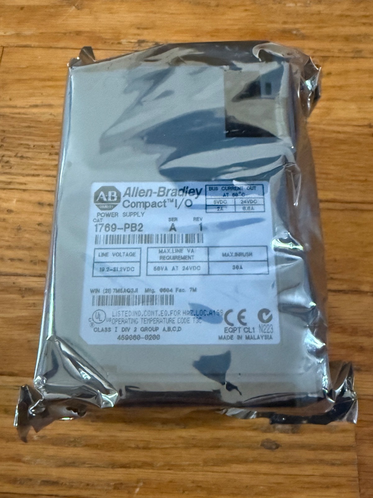 Allen-Bradley 1769-PB2 CompactLogix DC 2A/0.8A Power Supply New Factory Sealed