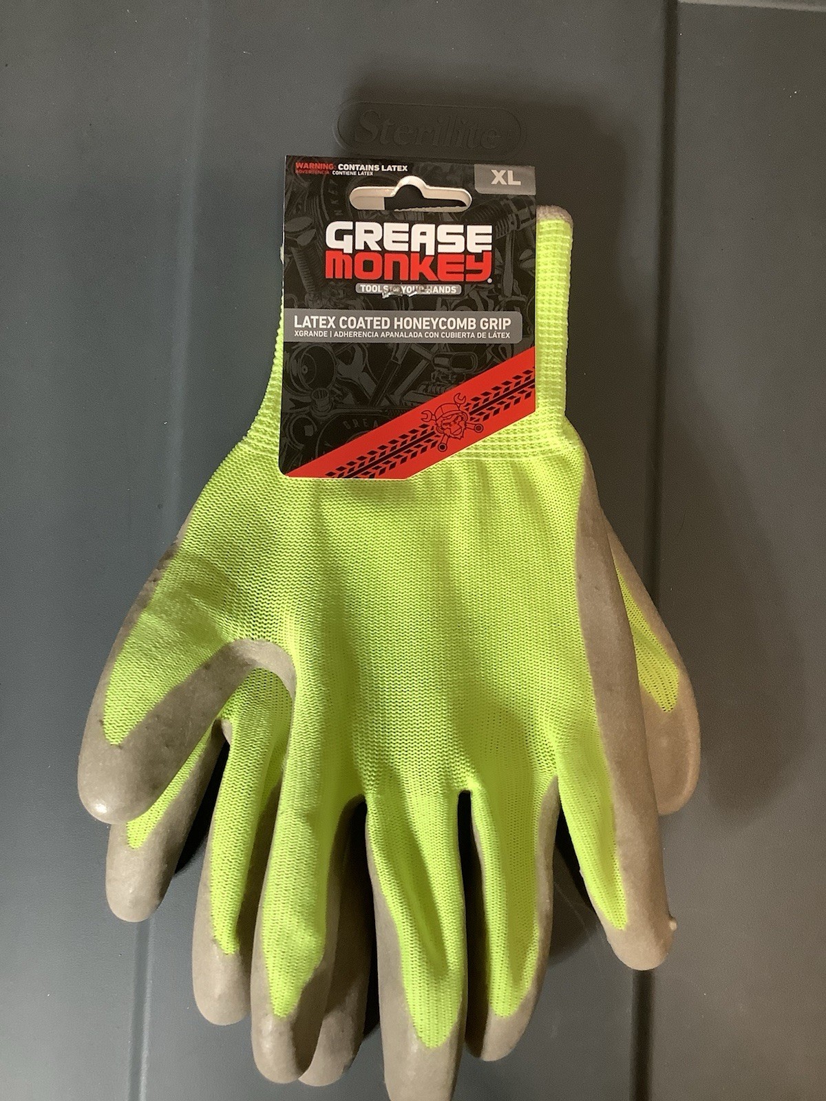 Grease Monkey XL Latex Coated Honeycomb Grip Mechanic Gloves